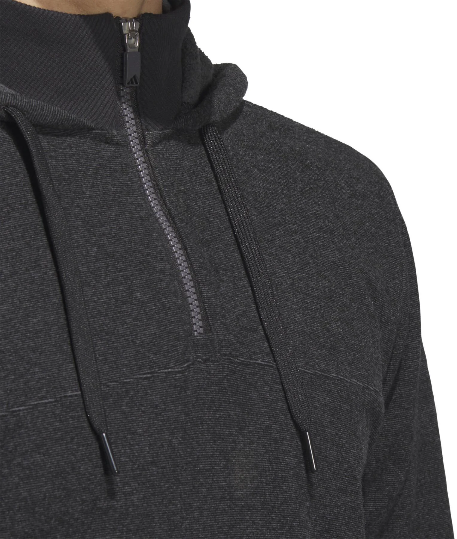 adidas Go To Quarter Zip Long Sleeve Mens Golf Hoody - Black - Image 4