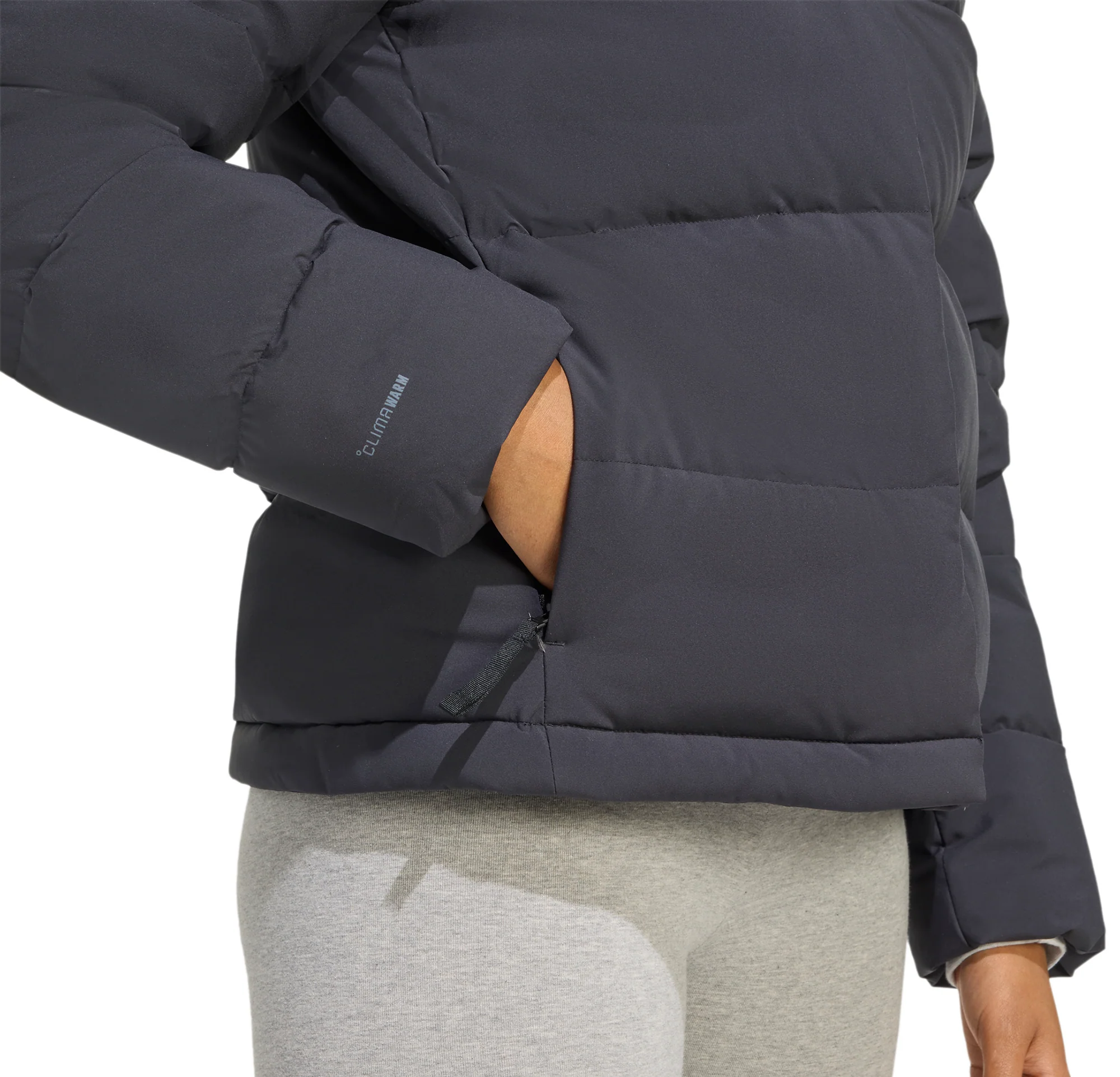 adidas Helionic ClimaWarm Hooded Womens Down Jacket - Black - Image 3