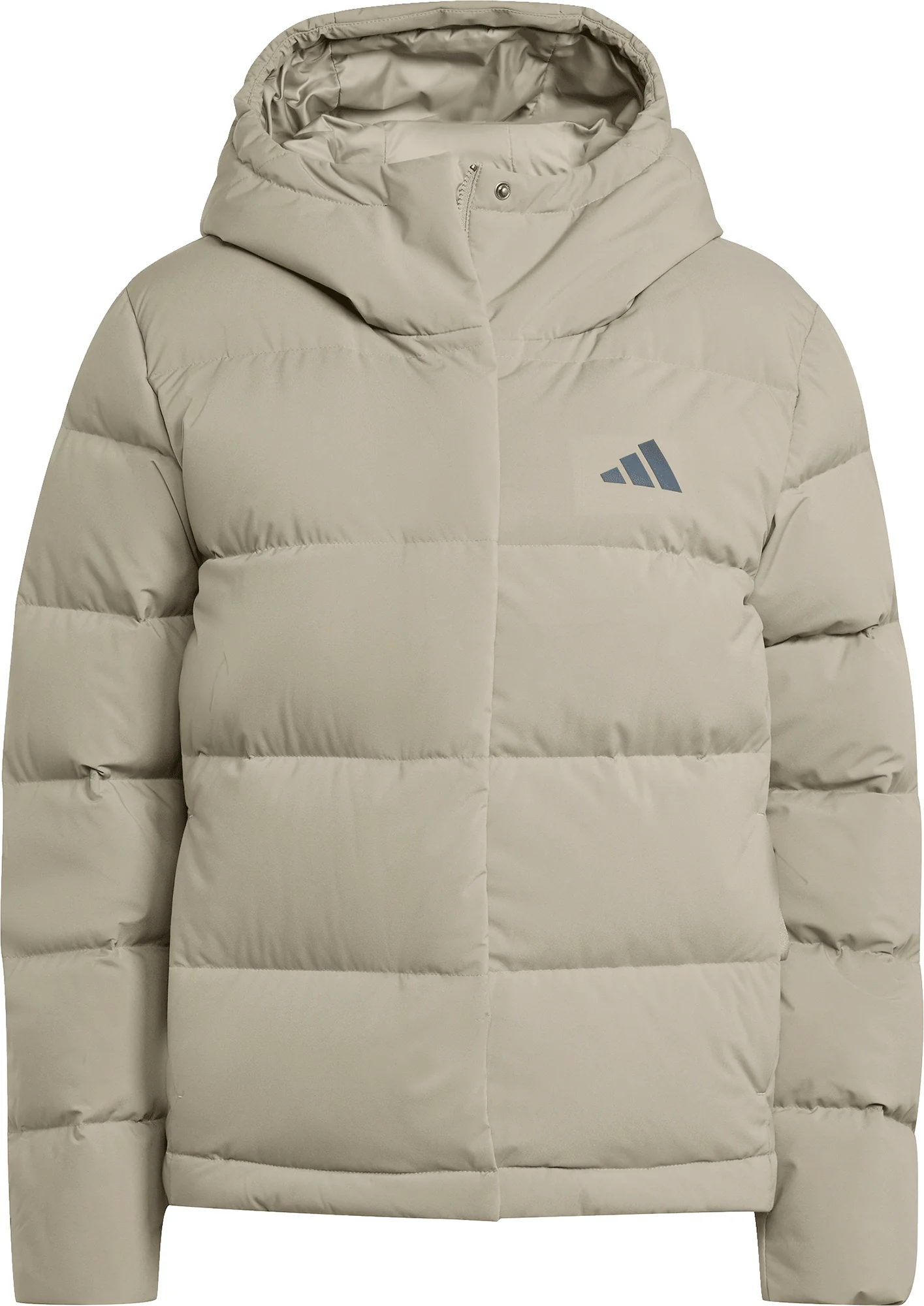 adidas Helionic ClimaWarm Hooded Womens Down Jacket - Green - Image 5