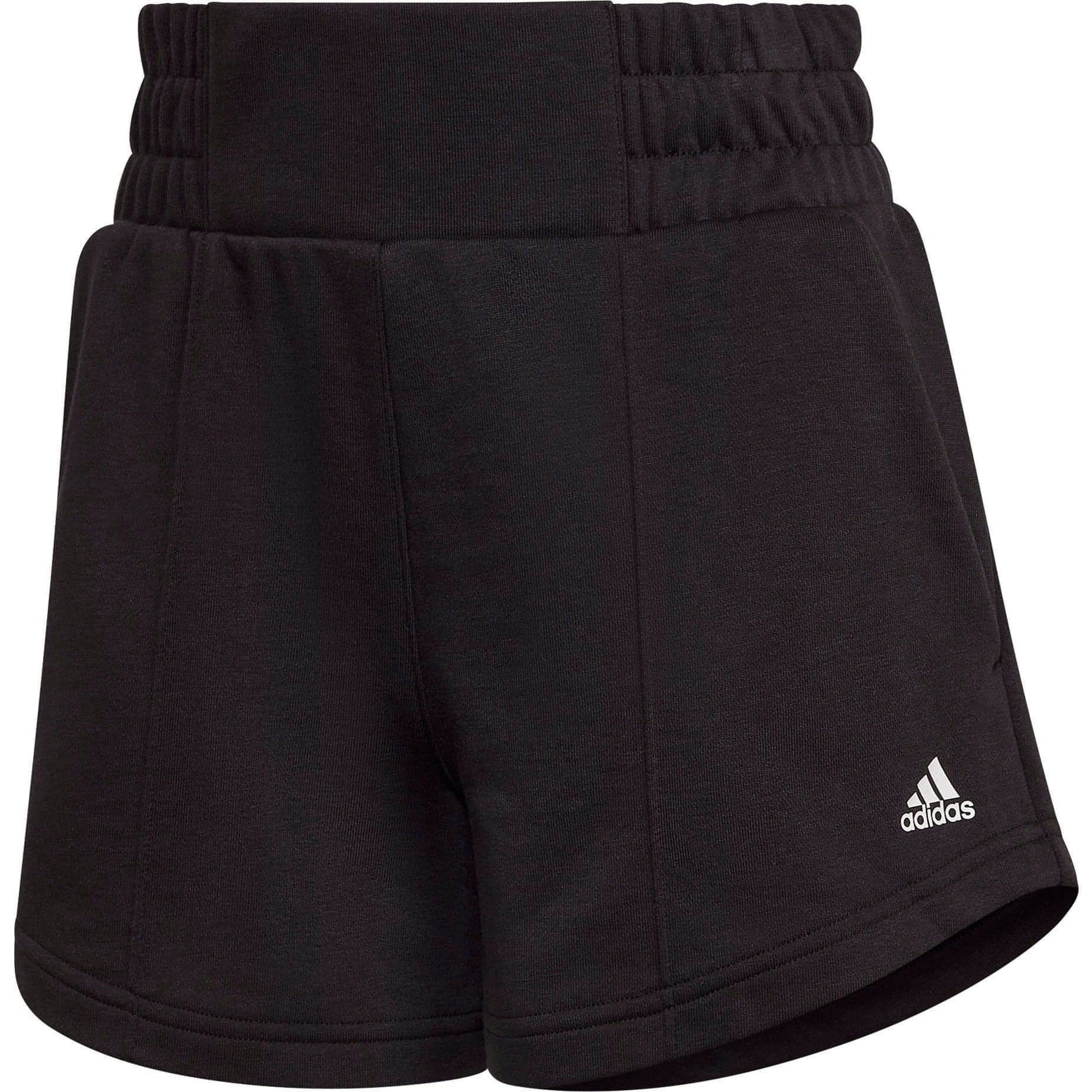 adidas Hyperglam French Terry Womens Training Shorts - Black - Image 6
