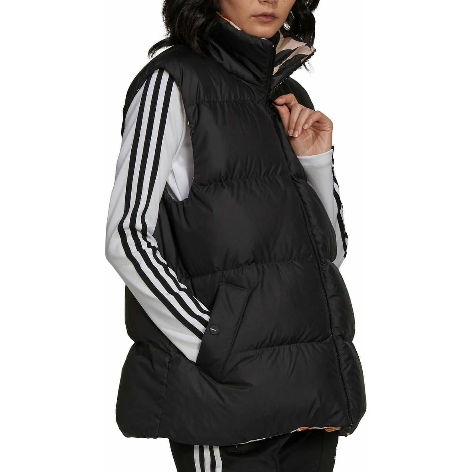 adidas Marimekko Reversible Womens Down Gilet - Black - Image 3