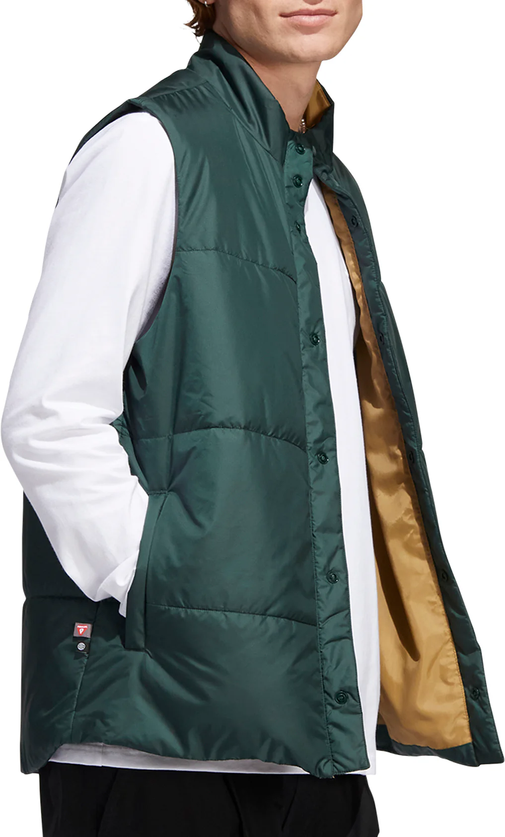 adidas Originals PrimaLoft Mens Insulated Gilet - Green - Image 3