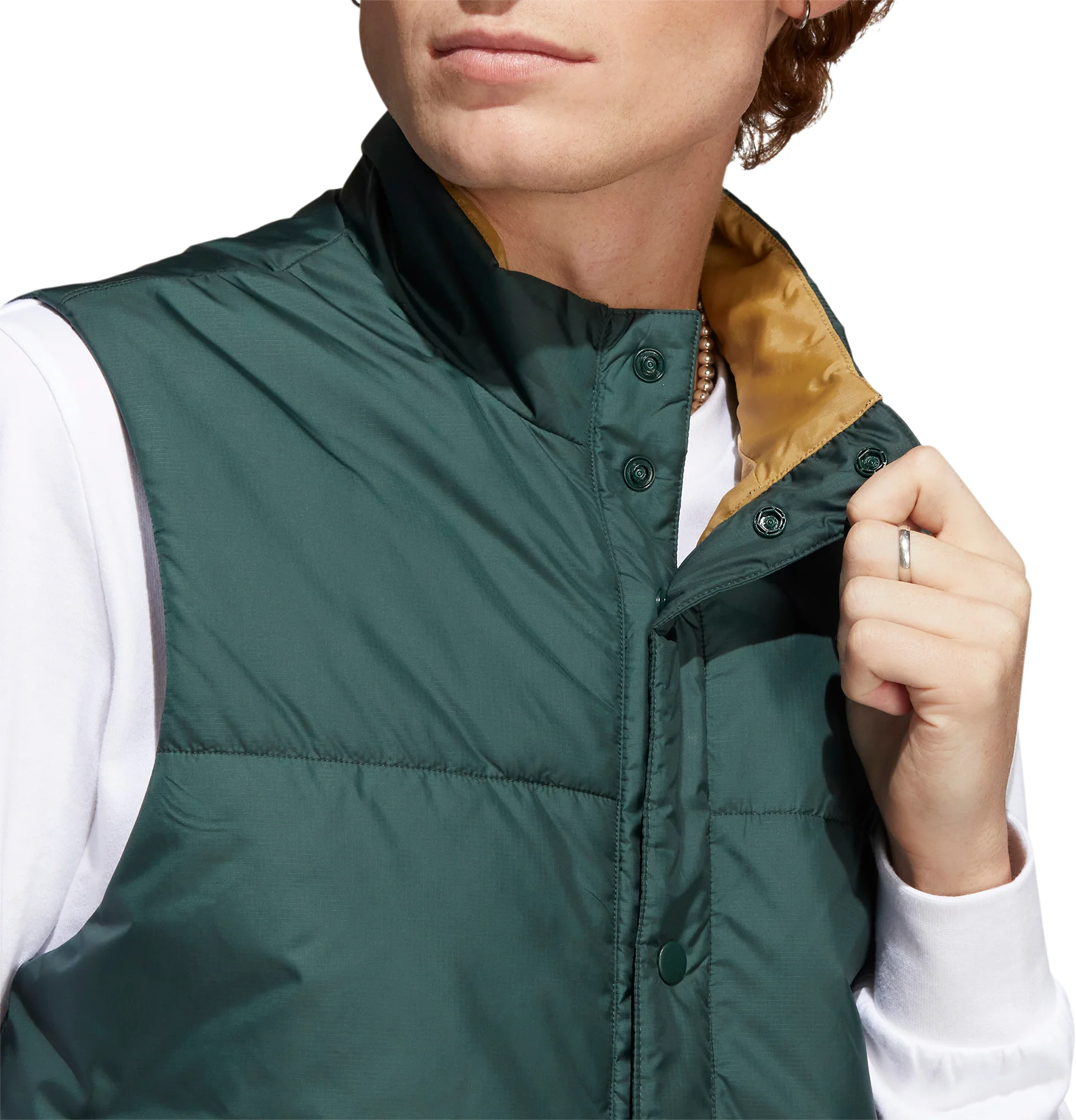 adidas Originals PrimaLoft Mens Insulated Gilet - Green - Image 4