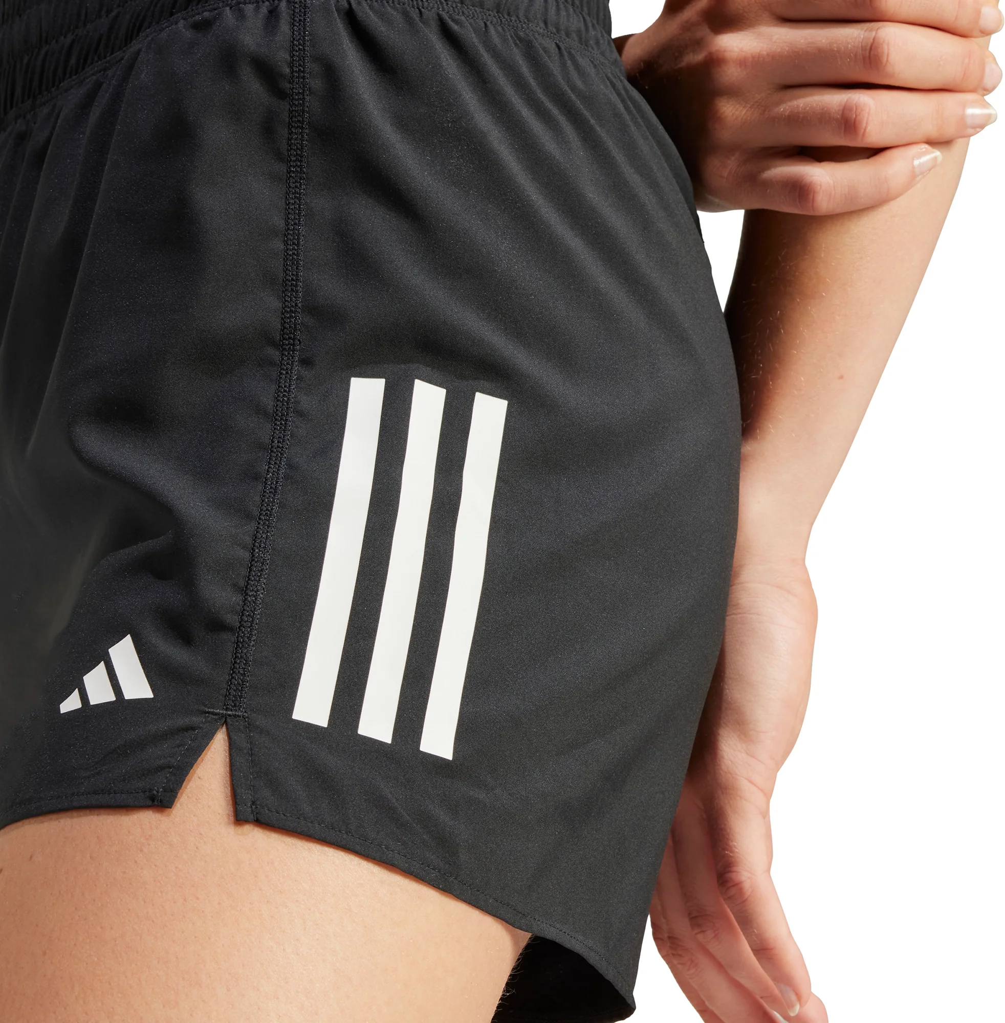 adidas Own The Run 3 Inch Womens Running Shorts - Black - Image 3