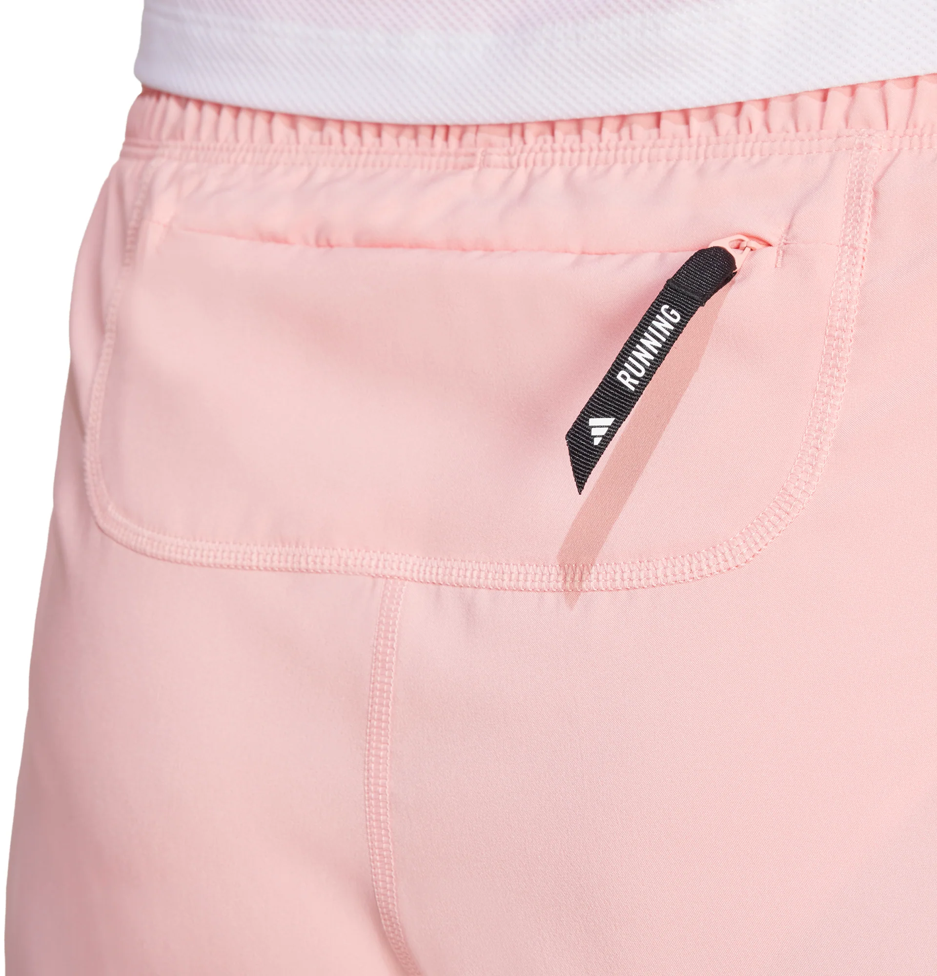 adidas Own The Run 4 Inch Womens Running Shorts - Pink - Image 3