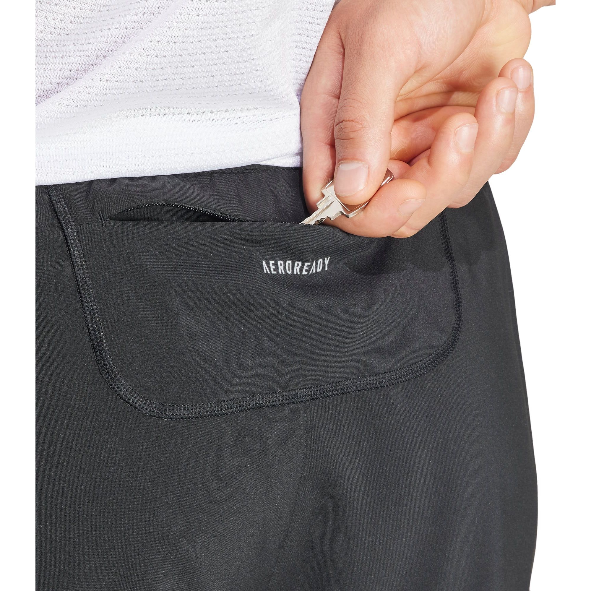 adidas Own The Run 5 Inch Mens Running Shorts - Black - Image 3