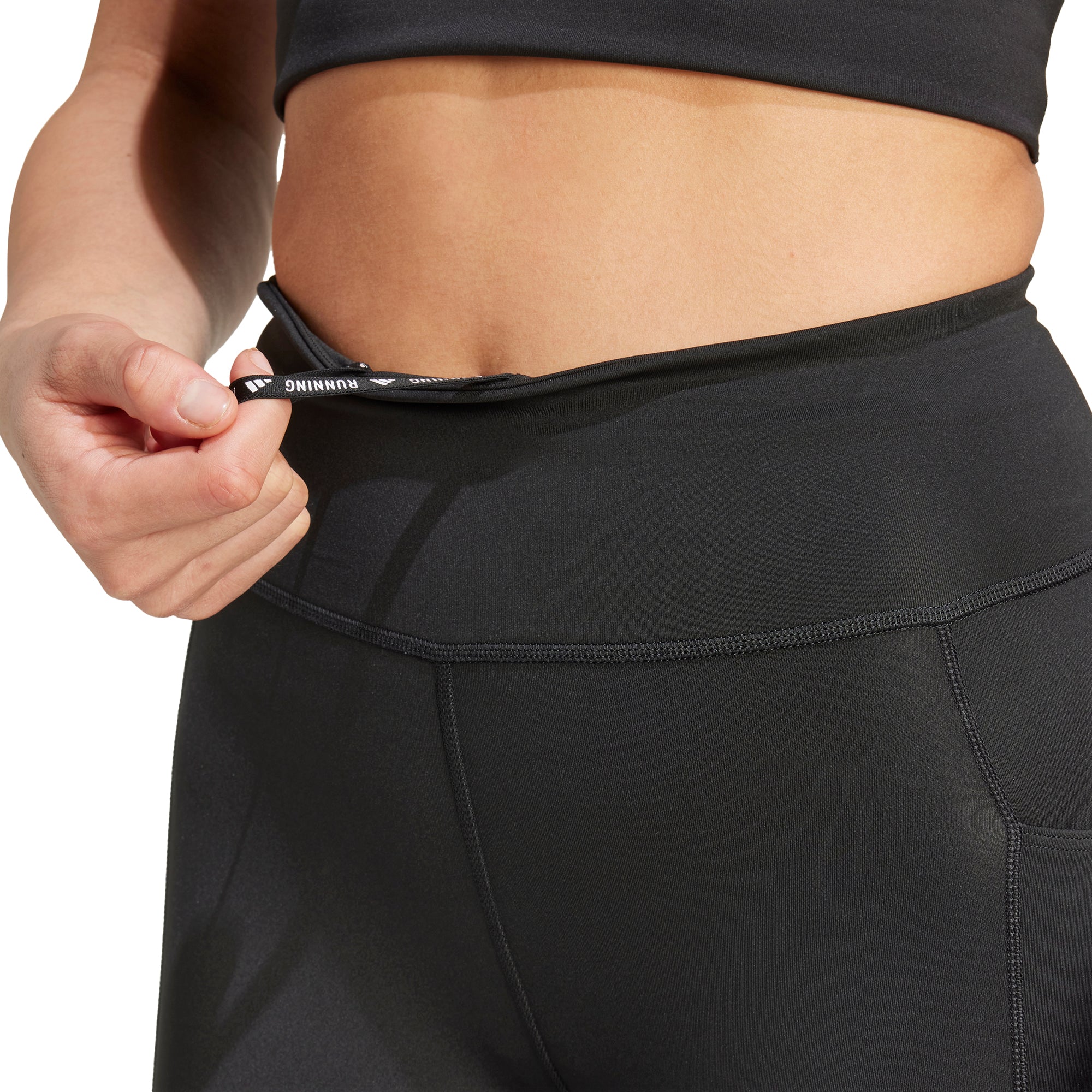 adidas Own The Run 7/8 Womens Running Tights - Black - Image 4