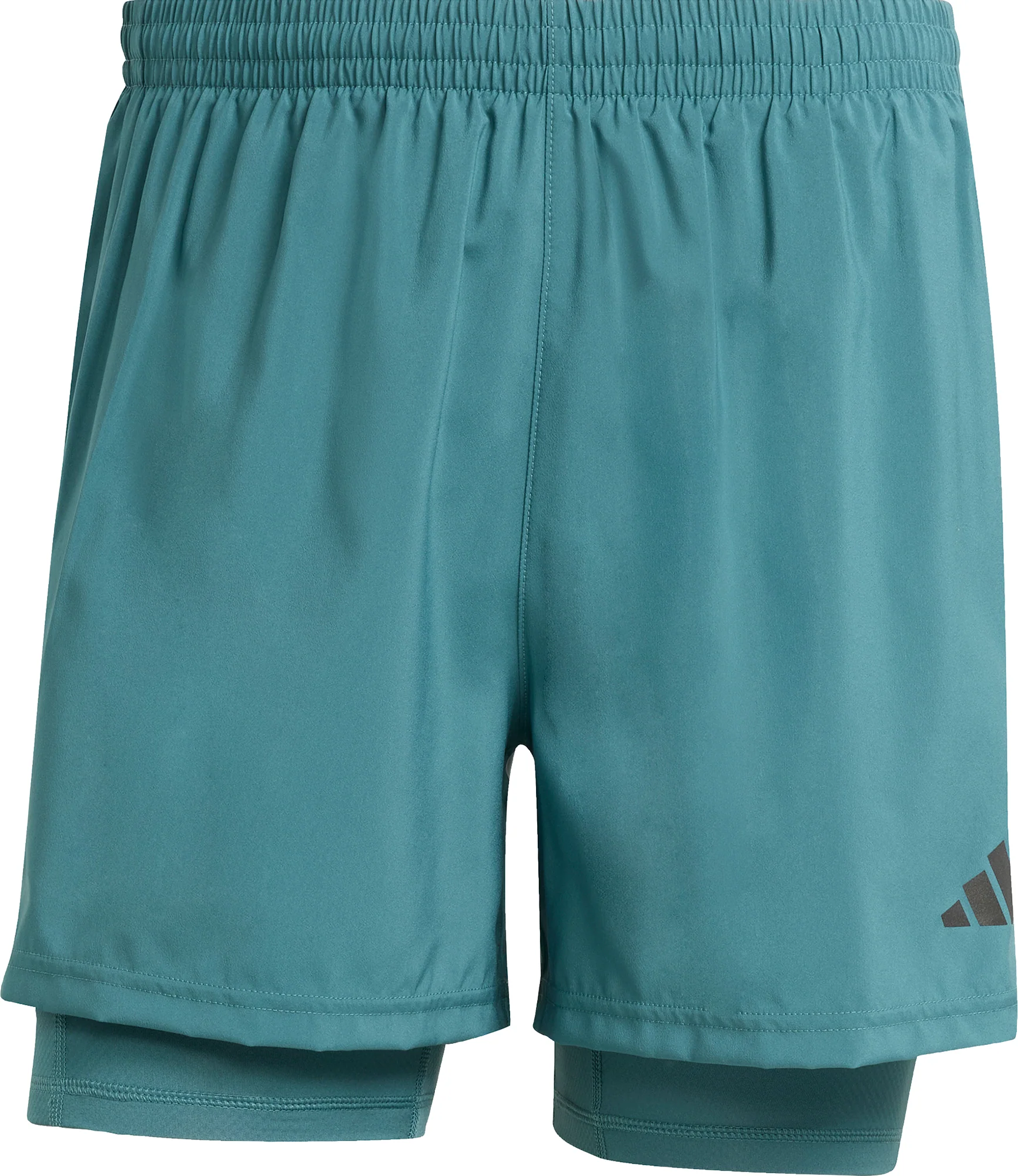 adidas Own The Run ClimaCool 2 In 1 Mens Running Shorts - Green - Image 4