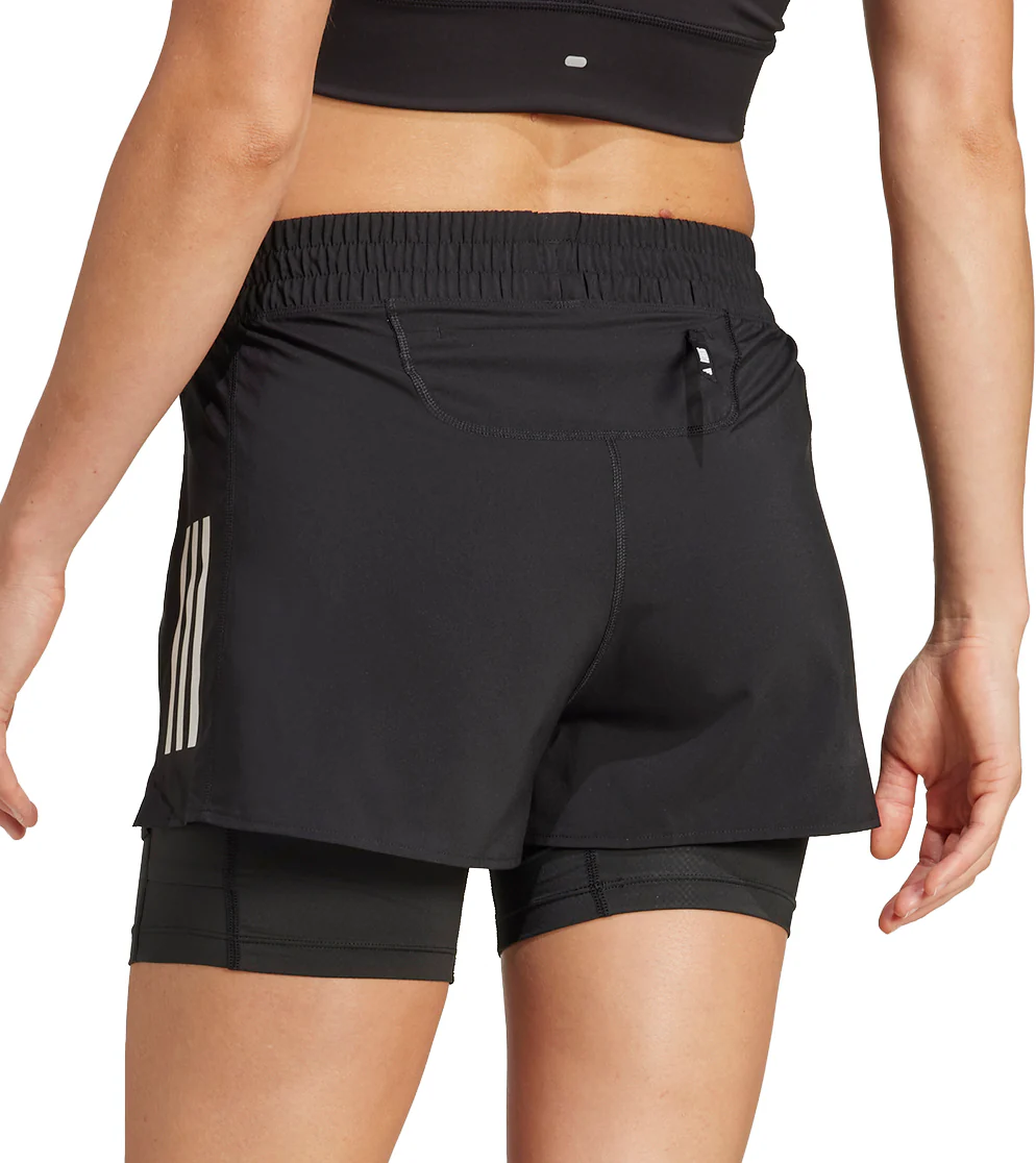 adidas Own The Run ClimaCool 2 In 1 Womens Running Shorts - Black - Image 2