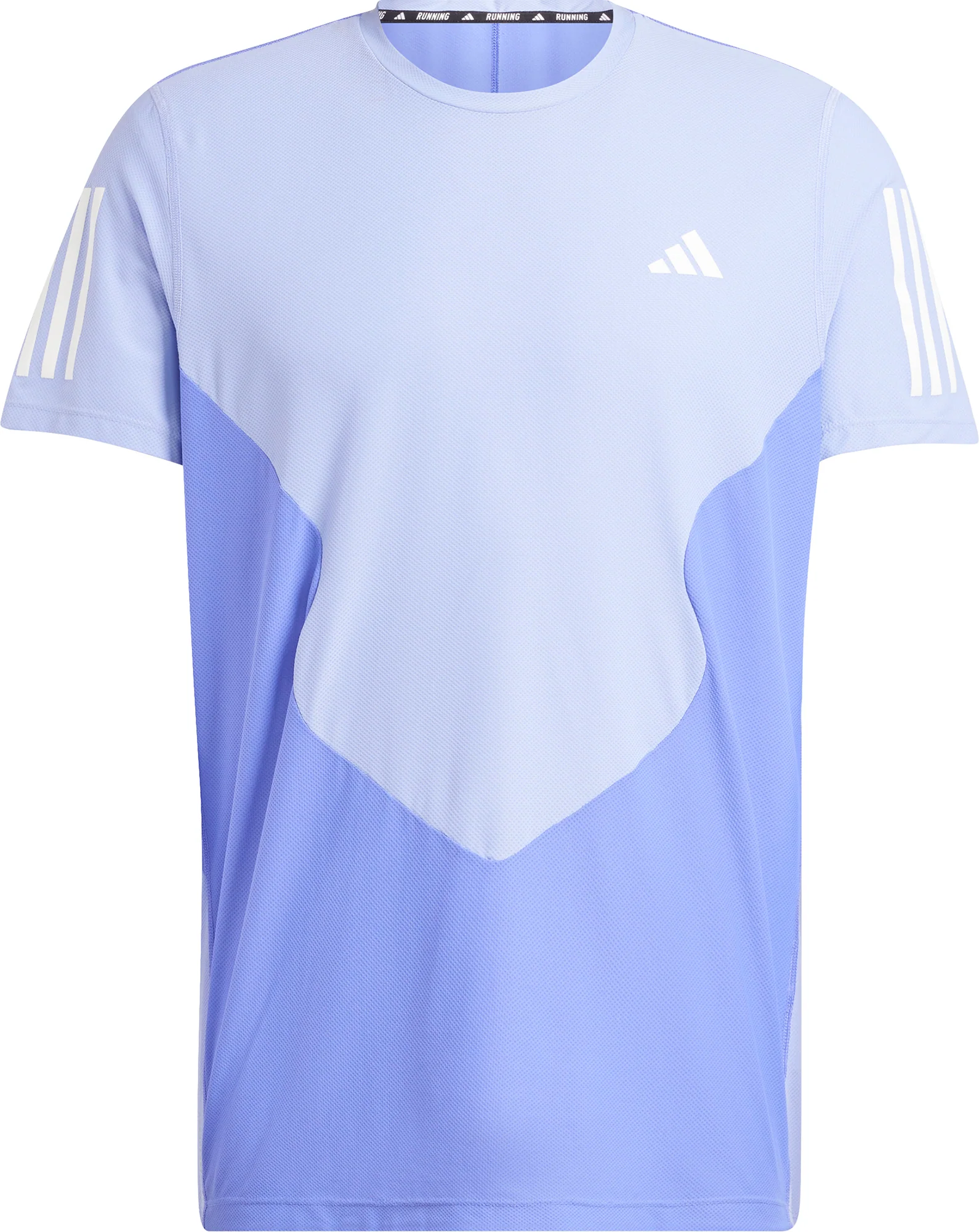 adidas Own The Run Colourblock Short Sleeve Mens Running Top - Blue - Image 5