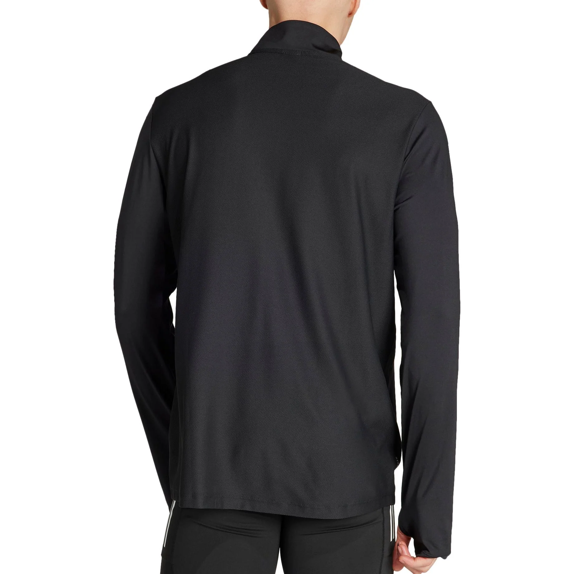 adidas Own The Run Half Zip Long Sleeve Mens Running Top - Black - Image 2