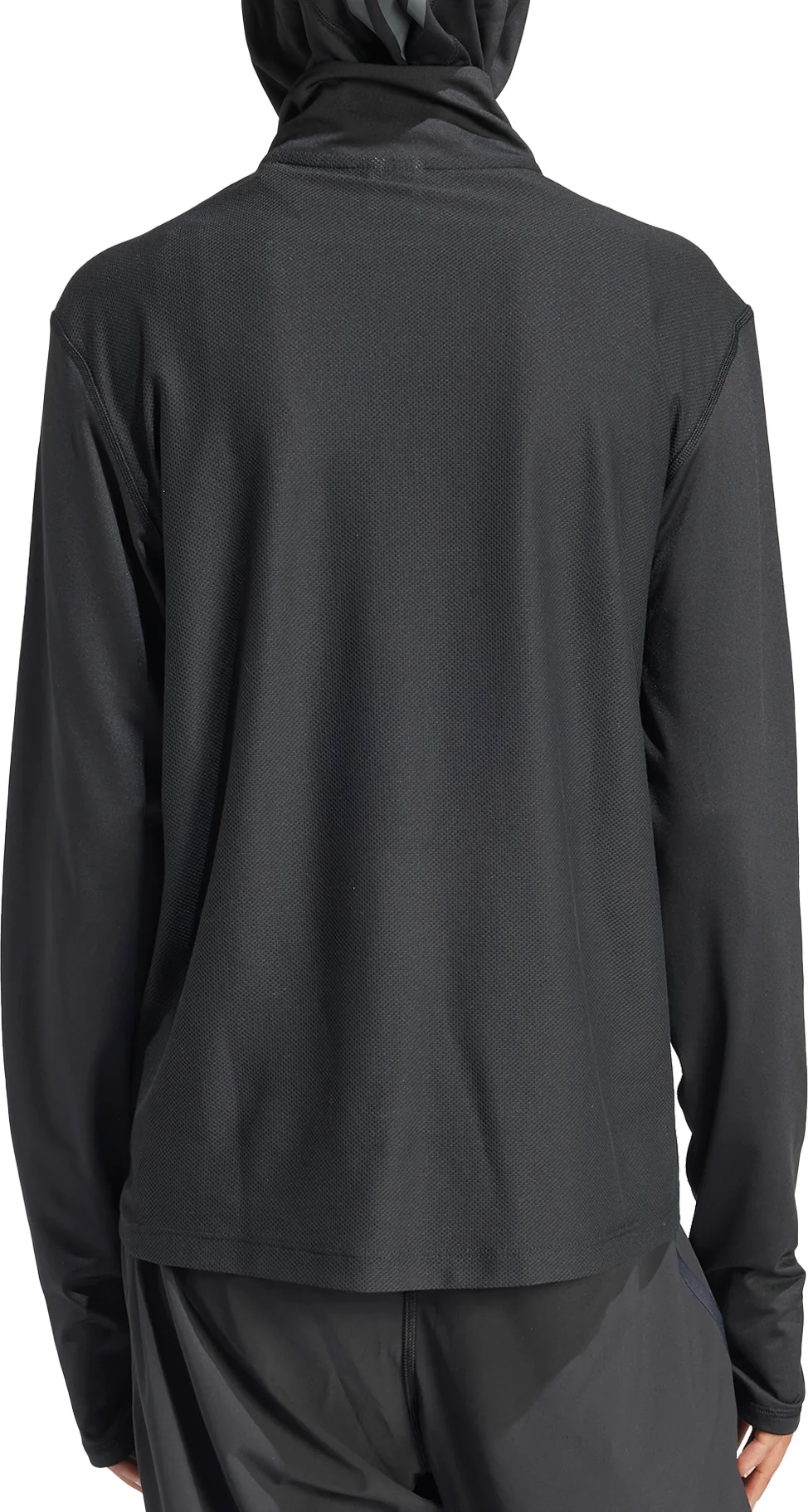adidas Own The Run Half Zip Long Sleeve Womens Running Top - Black - Image 2