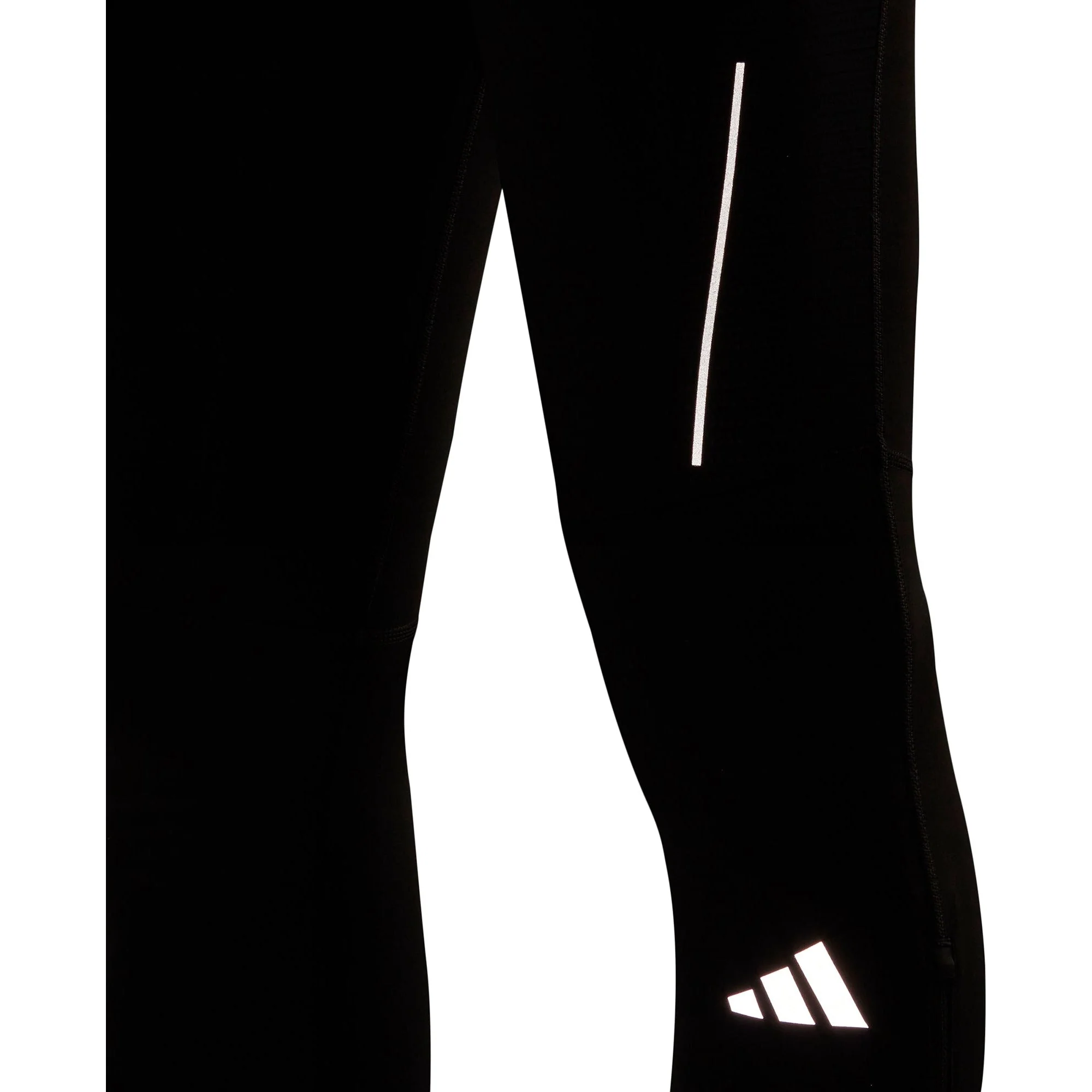 adidas Own The Run Mens Long Running Tights - Black - Image 3