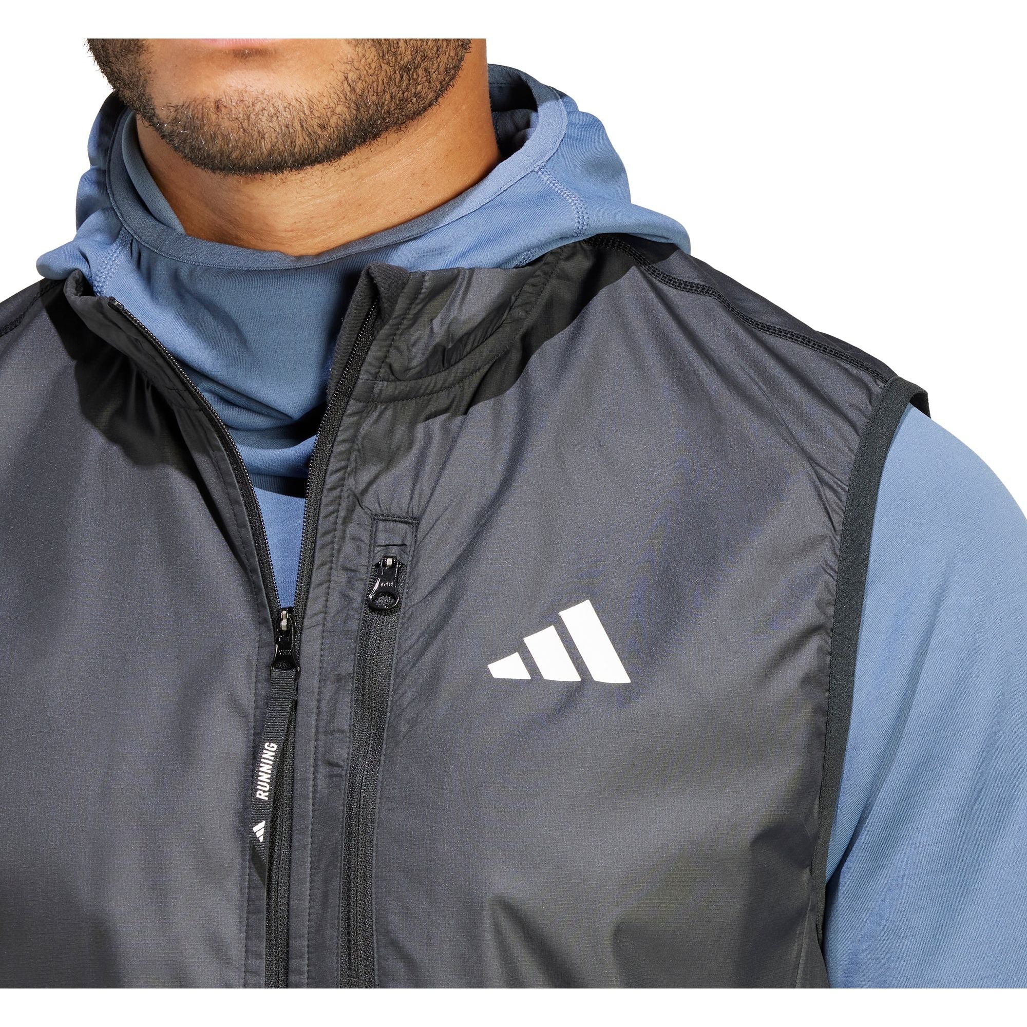 adidas Own The Run Mens Running Gilet - Black - Image 4