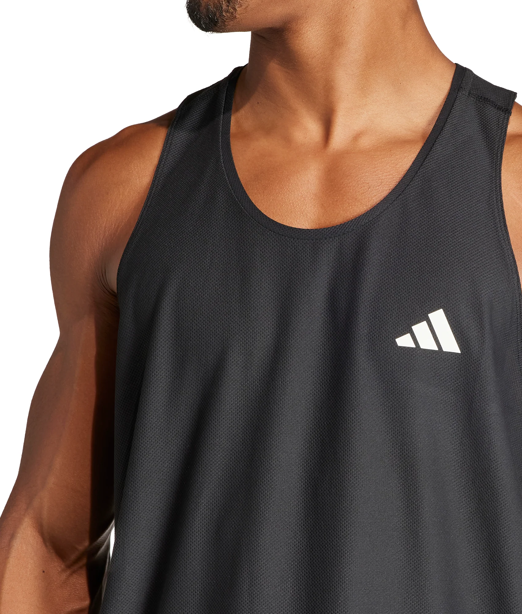 adidas Own The Run Mens Running Vest - Black - Image 3