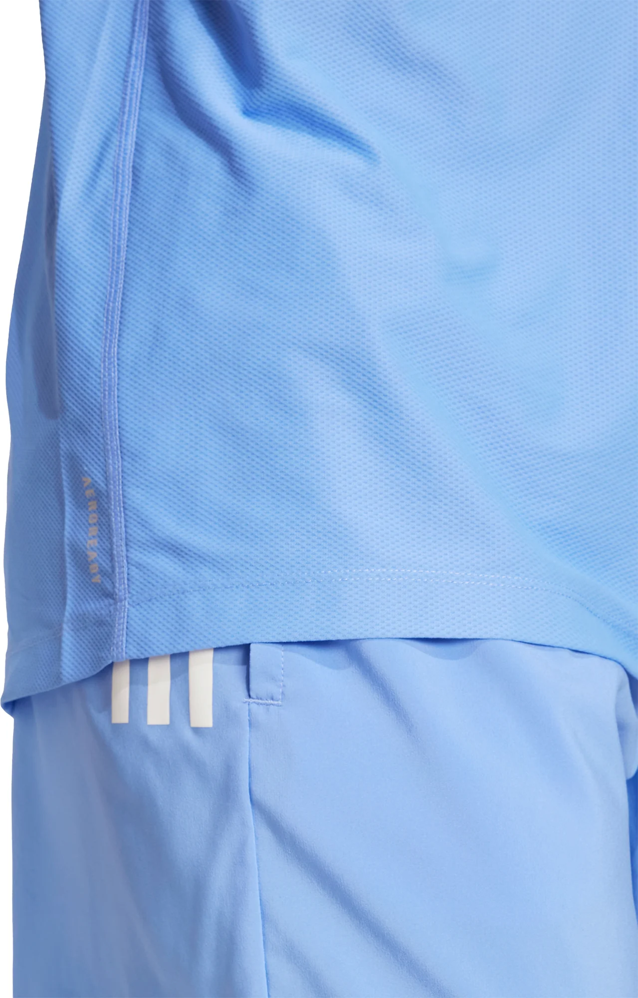 adidas Own The Run Short Sleeve Mens Running Top - Blue - Image 4