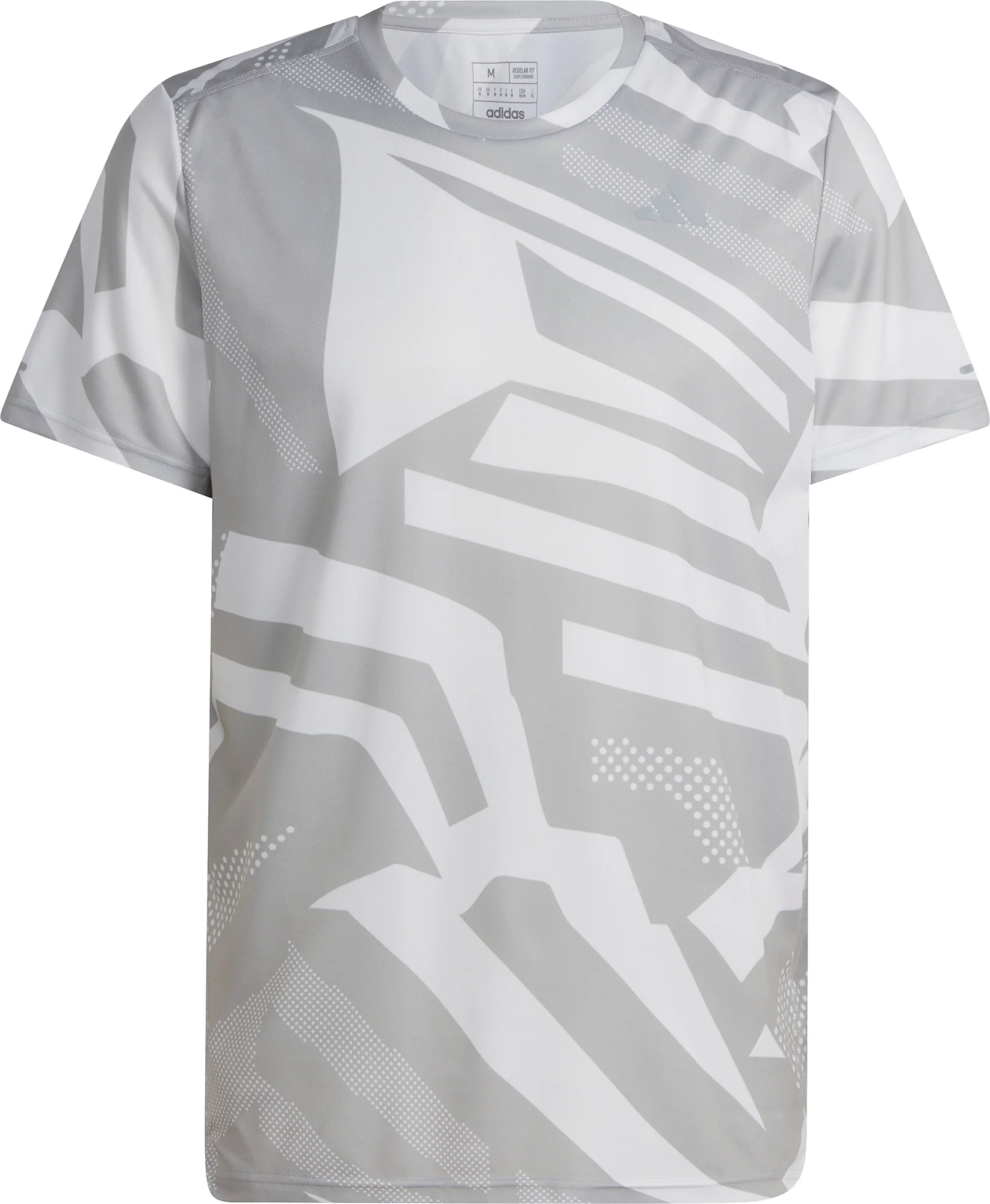 adidas Own The Run Short Sleeve Mens Running Top - Grey - Image 5