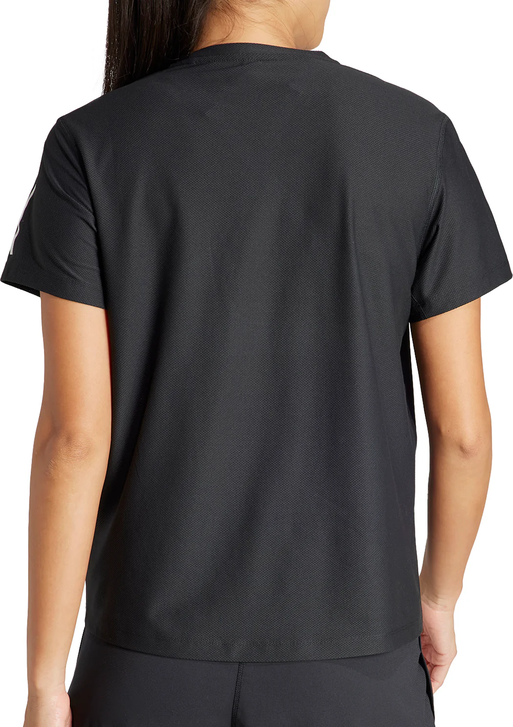 adidas Own The Run Short Sleeve Womens Running Top - Black - Image 2