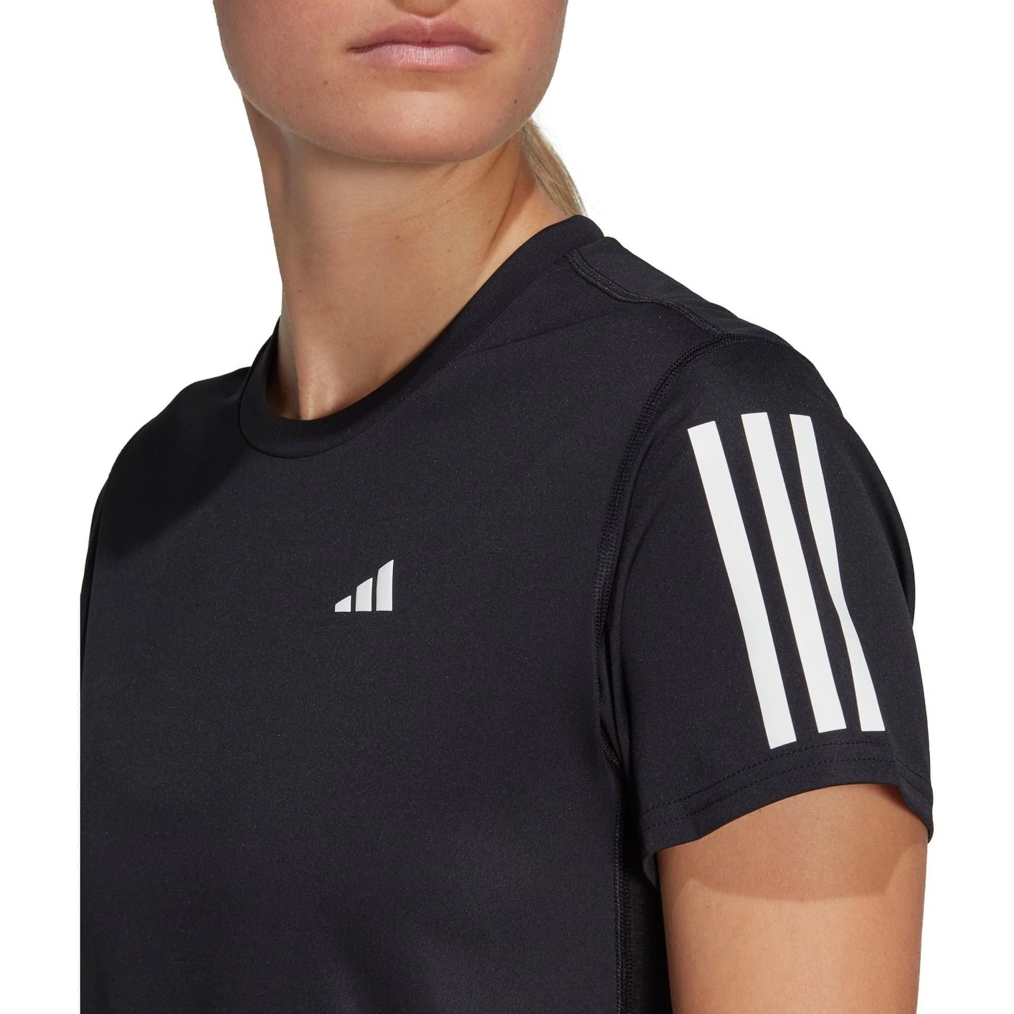 adidas Own The Run Short Sleeve Womens Running Top - Black - Image 4