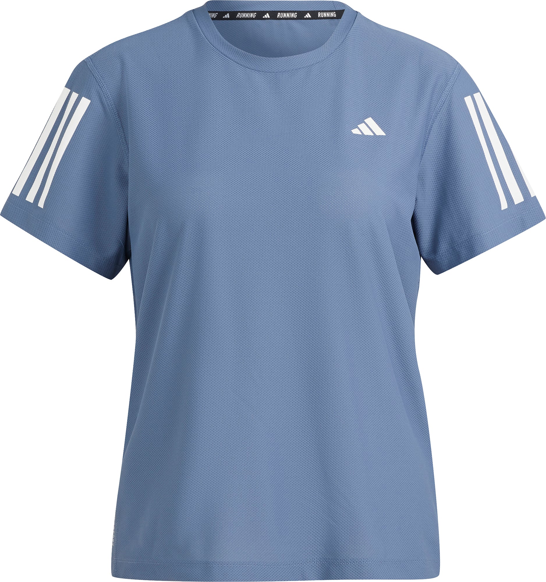 adidas Own The Run Short Sleeve Womens Running Top - Blue - Image 5