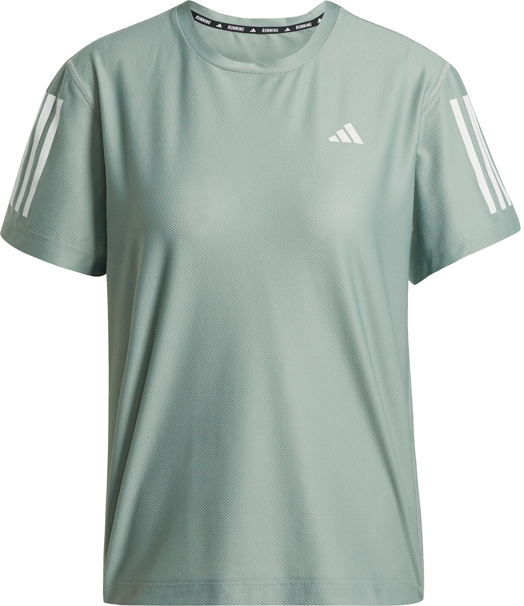 adidas Own The Run Short Sleeve Womens Running Top - Green - Image 5