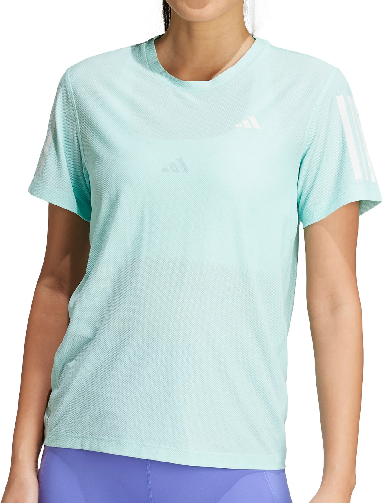 adidas Own The Run Short Sleeve Womens Running Top - Green