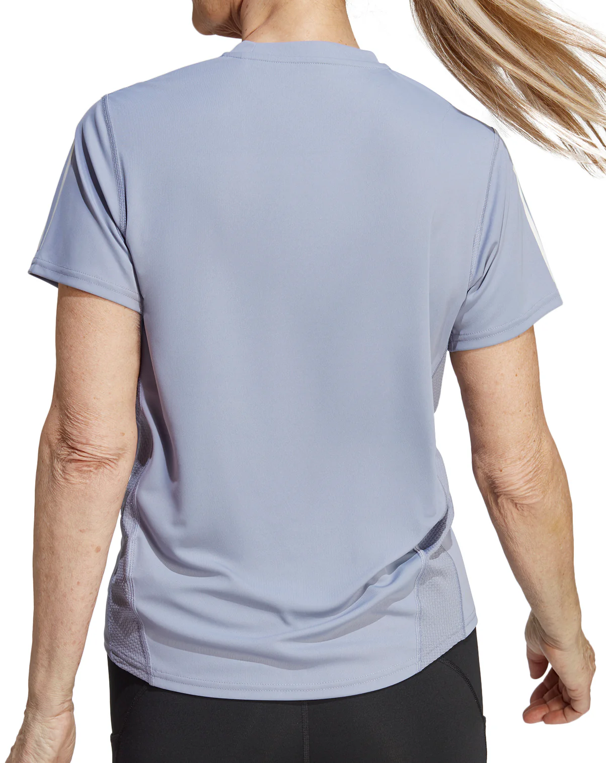 adidas Own The Run Short Sleeve Womens Running Top - Purple - Image 2