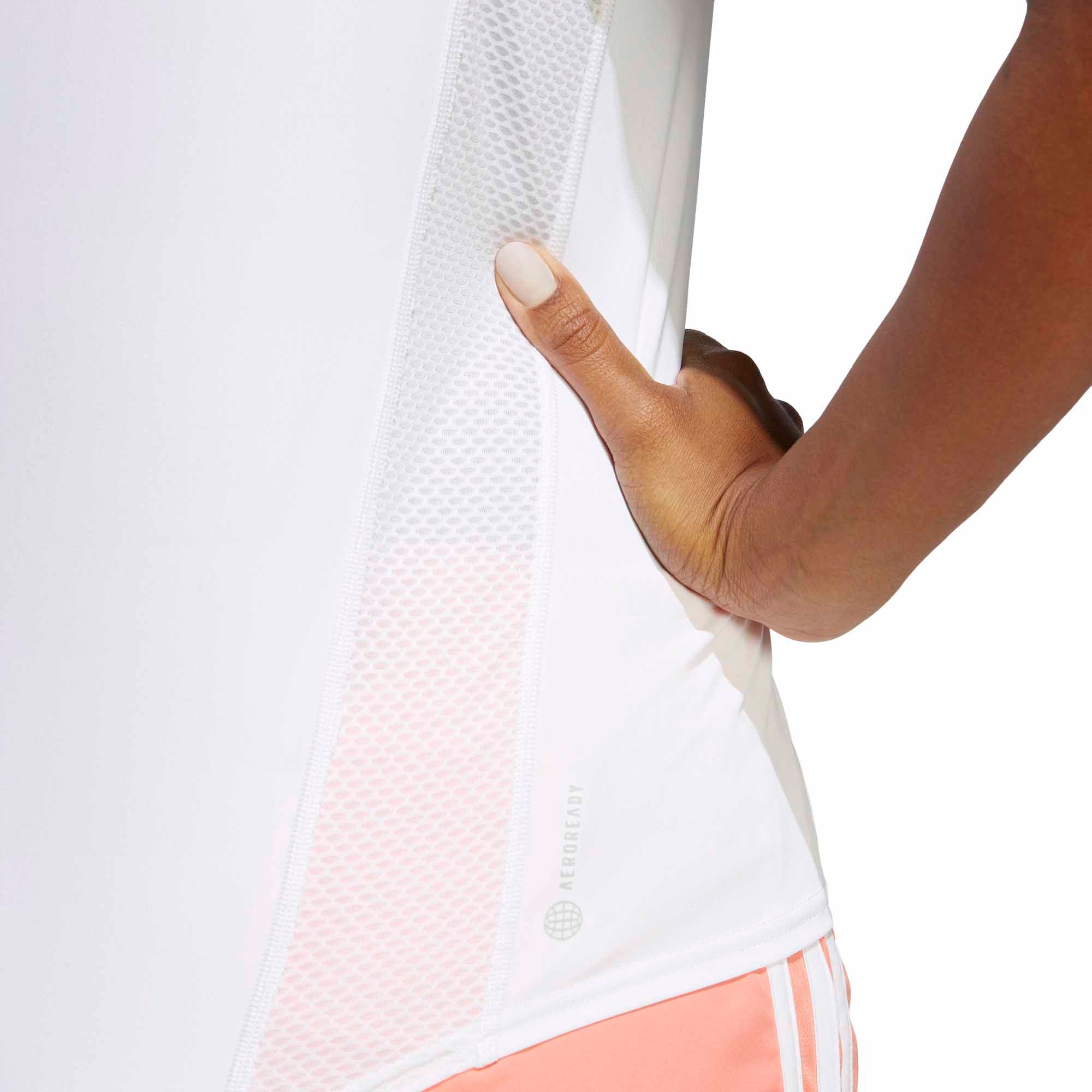 adidas Own The Run Short Sleeve Womens Running Top - White - Image 5