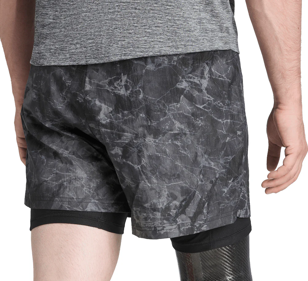 adidas Own The Run Spray Dye 2 In 1 Mens Running Shorts - Grey - Image 2