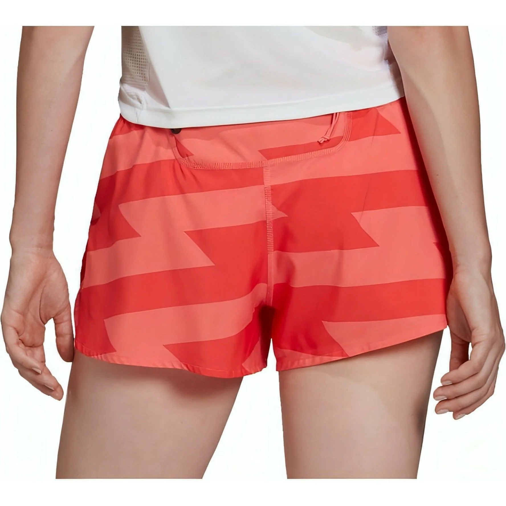 adidas Run Fast 3 Inch Split Womens Running Shorts - Pink - Image 2