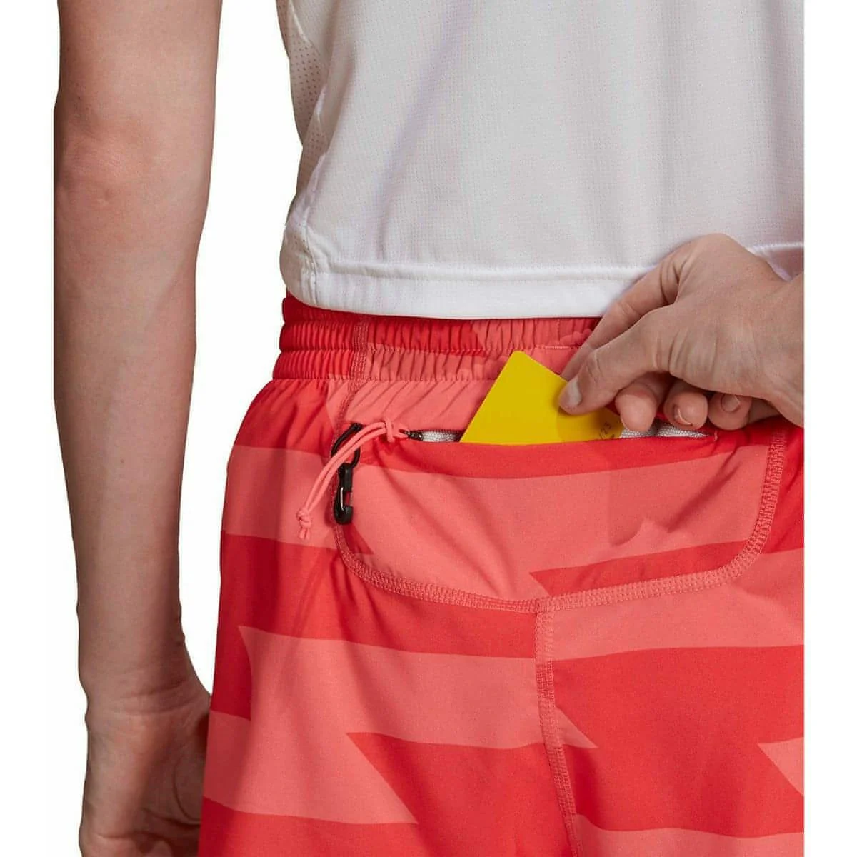adidas Run Fast 3 Inch Split Womens Running Shorts - Pink - Image 3