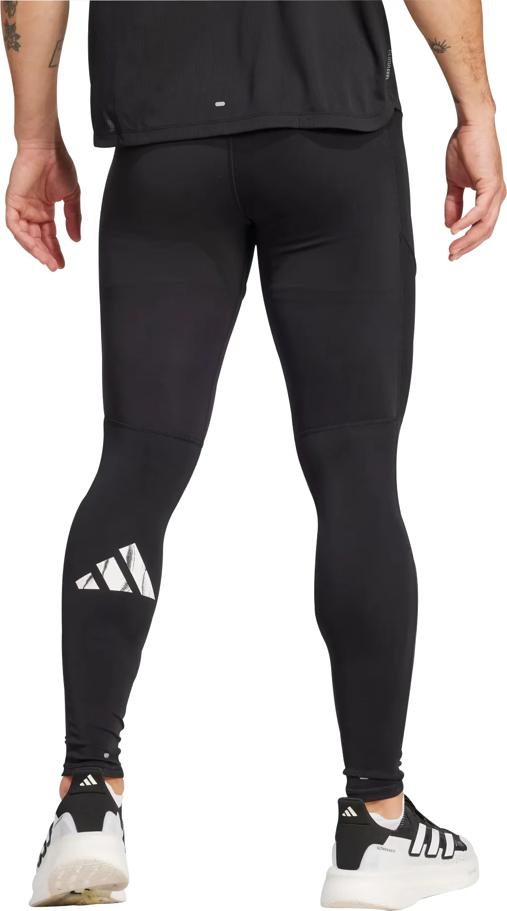 adidas Run It Mens Long Running Tights - Black - Image 2