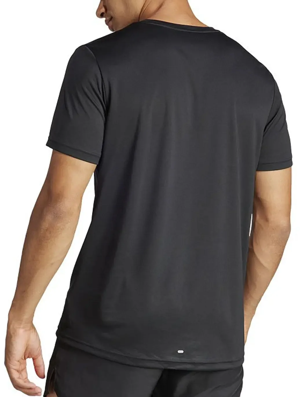 adidas Run It Short Sleeve Mens Running Top - Black - Image 2