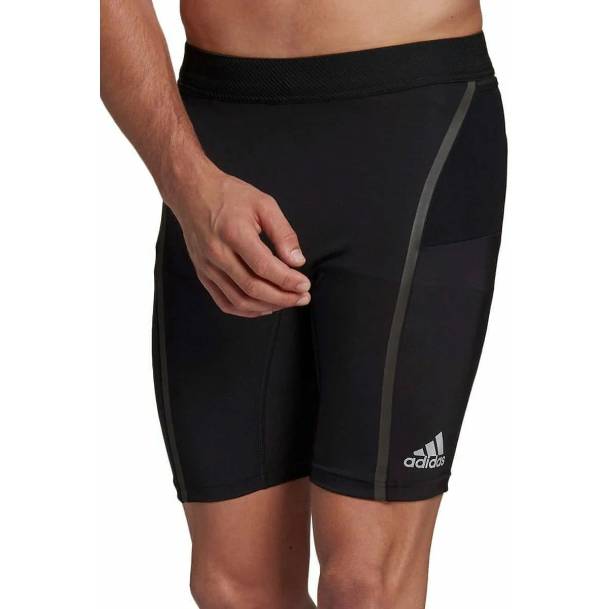 adidas Saturday Mens Short Running Tights - Black
