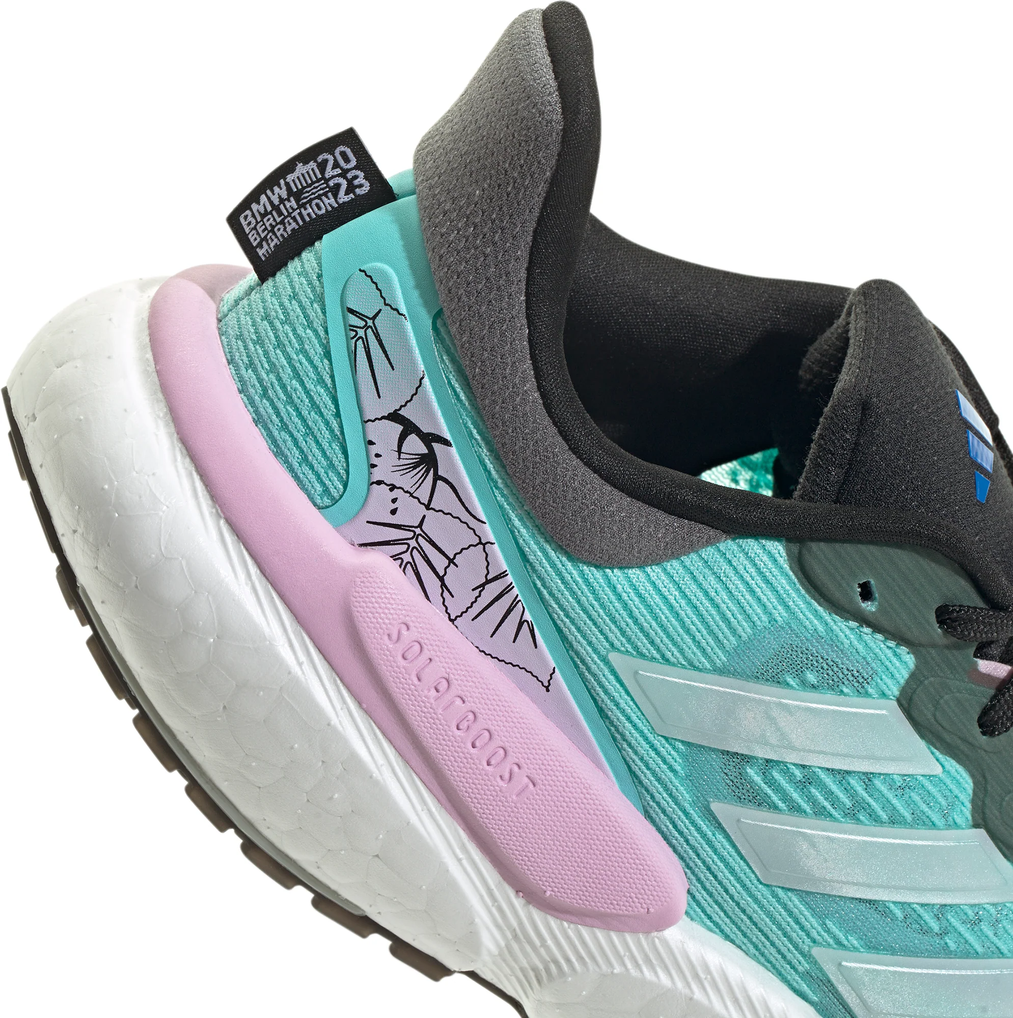 adidas Solar Boost 5 Womens Running Shoes - Blue - Image 7