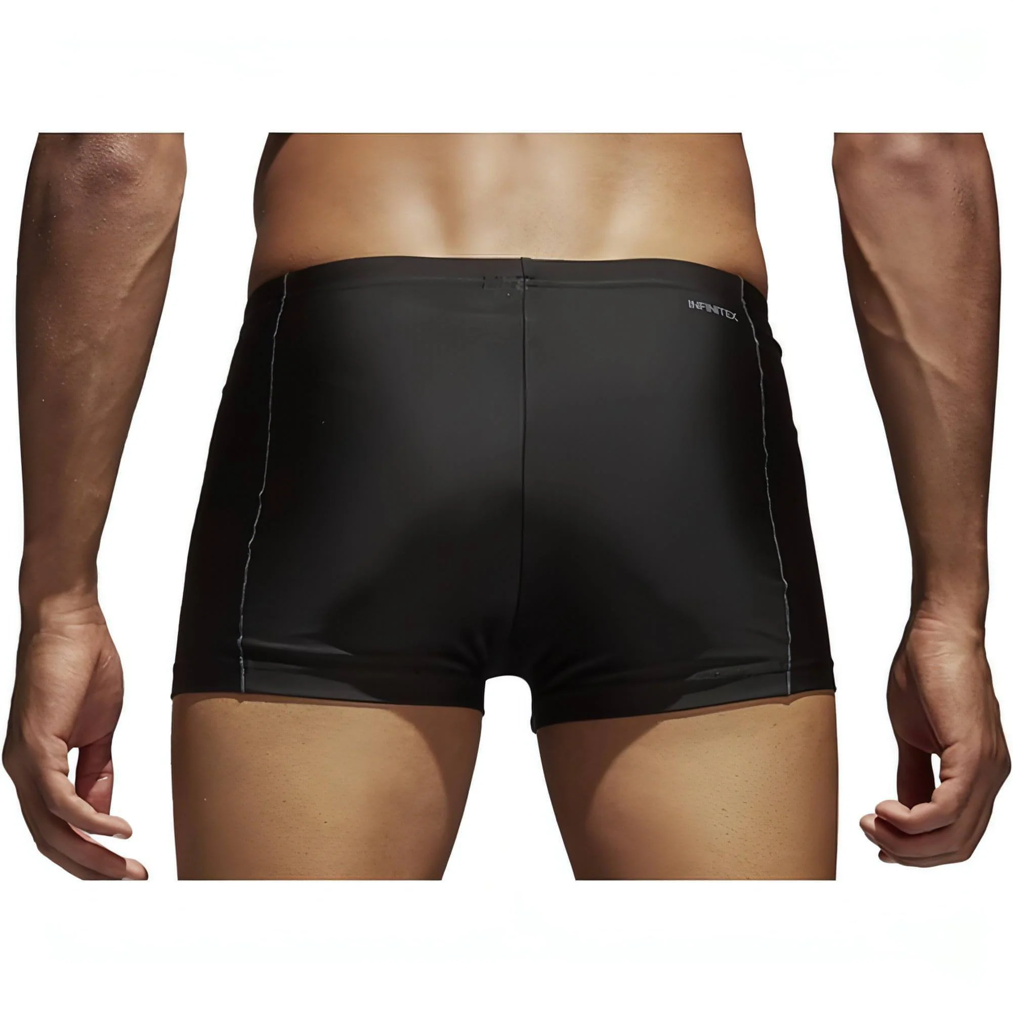 adidas Solid Swim Junior Boxer - Black - Image 3