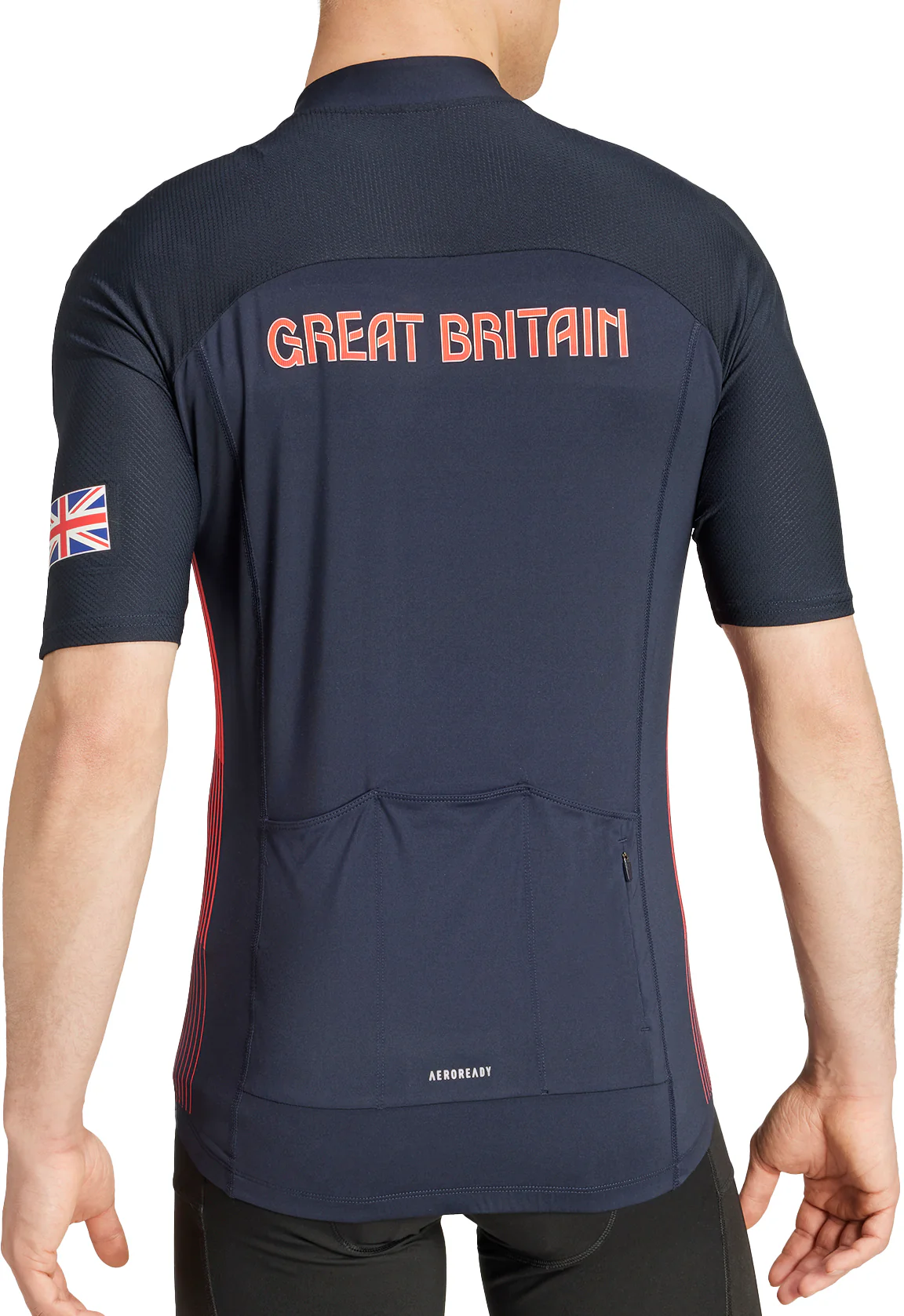 adidas Team GB Short Sleeve Mens Cycling Jersey - Blue - Image 2
