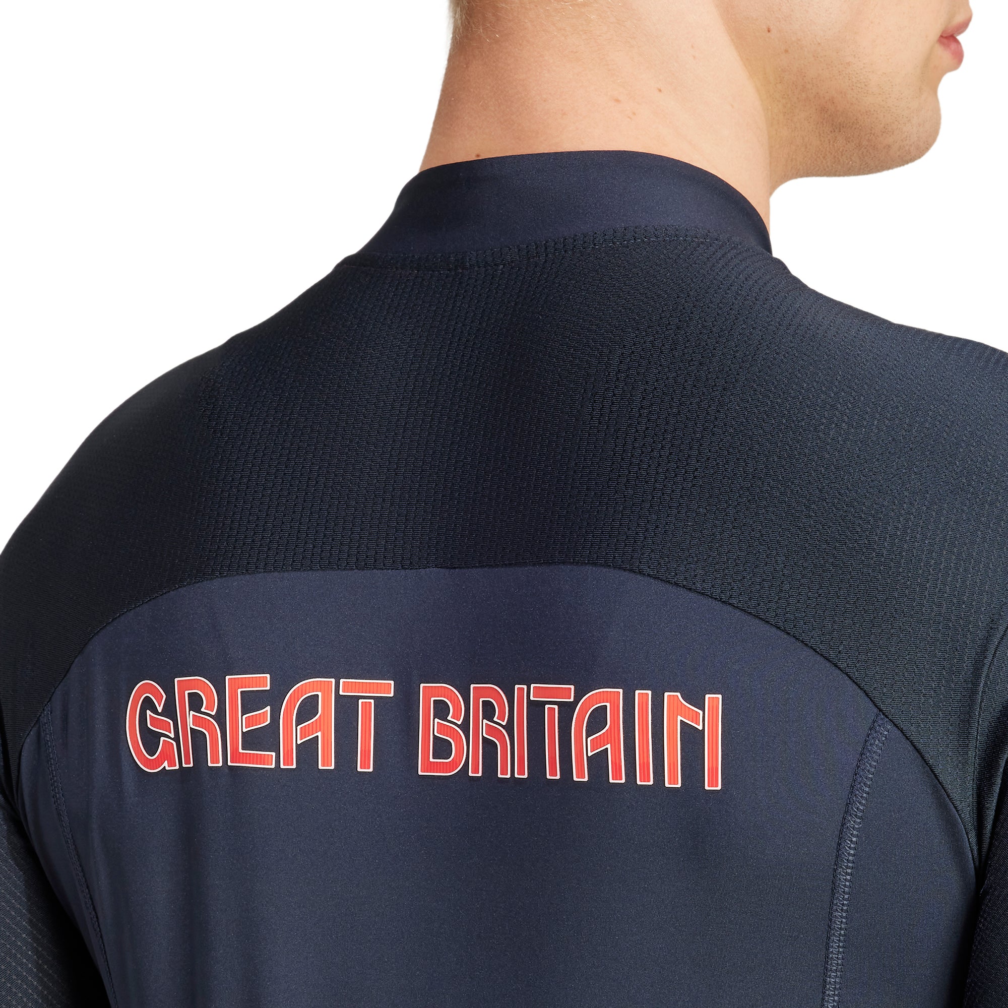 adidas Team GB Short Sleeve Mens Cycling Jersey - Blue - Image 3