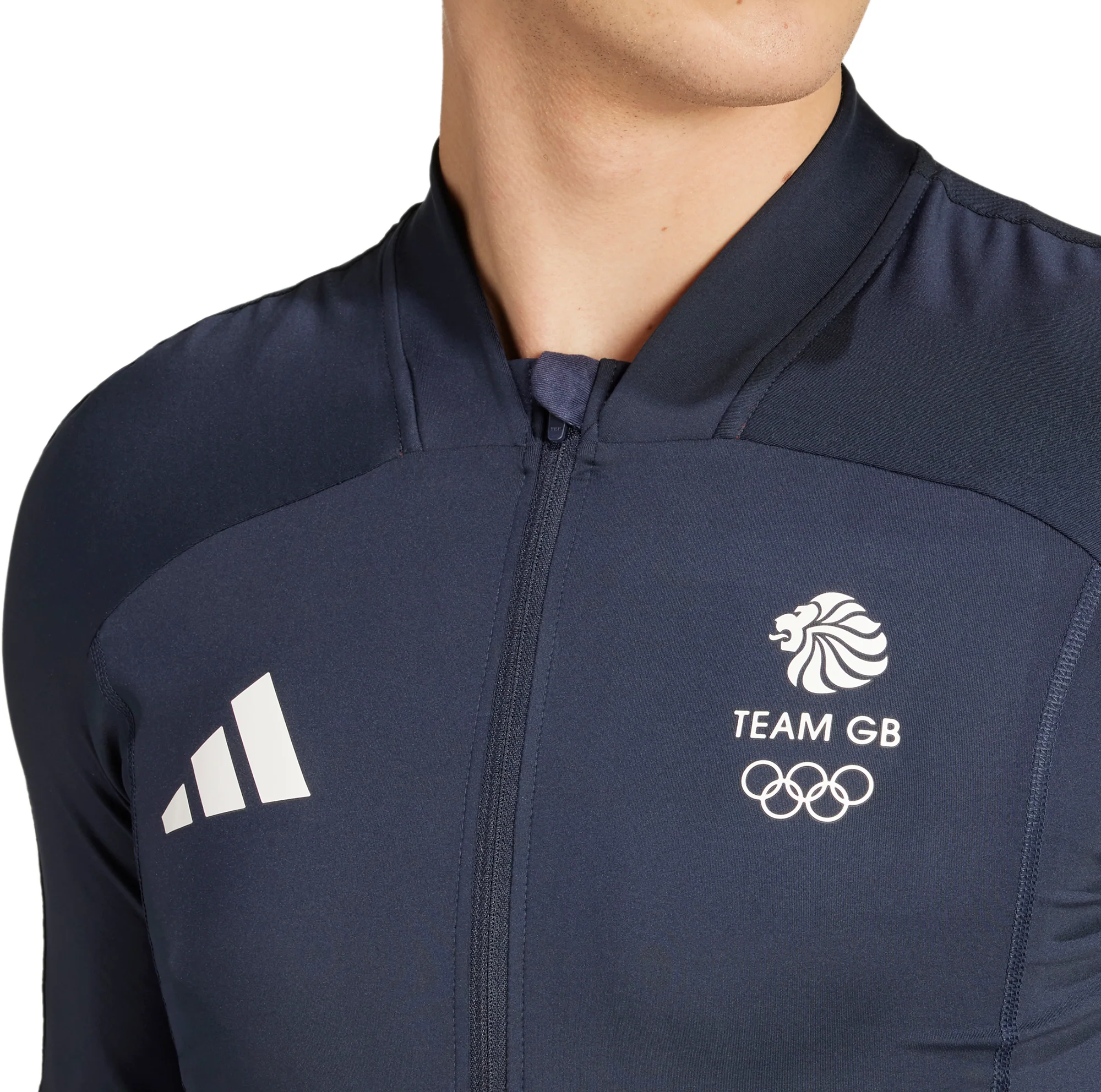 adidas Team GB Short Sleeve Mens Cycling Jersey - Blue - Image 4