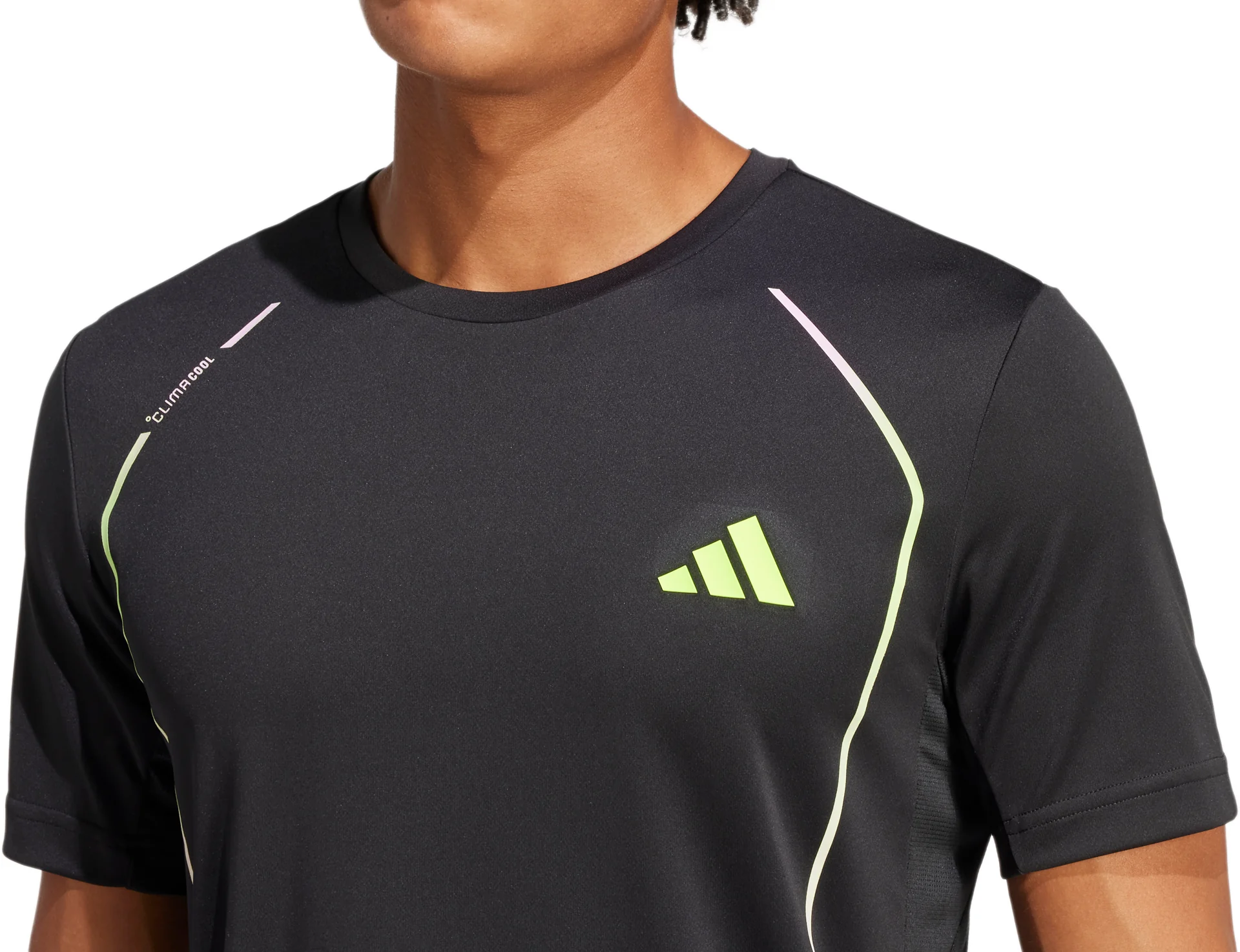 adidas Tech Apparel Short Sleeve Mens Training Top - Black - Image 3