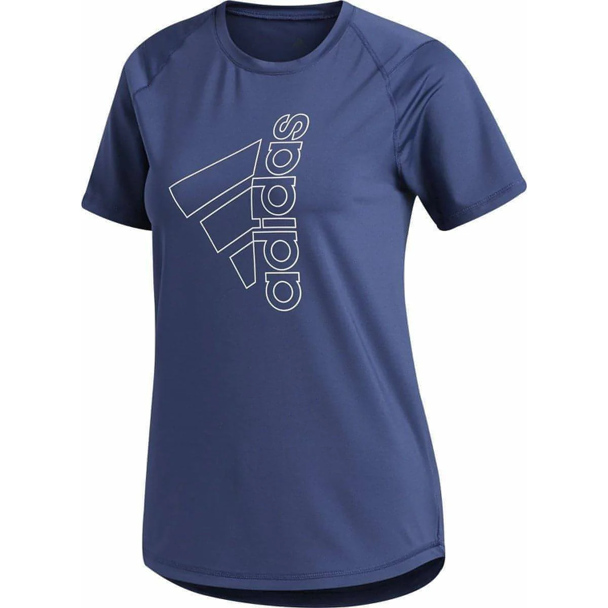 adidas Tech Badge of Sport Short Sleeve Womens Training Top - Blue - Image 6