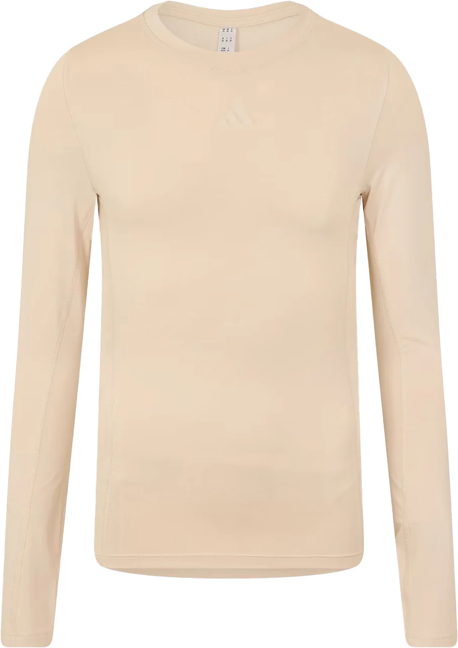 adidas Tech-Fit AeroReady Long Sleeve Mens Training Top - Beige