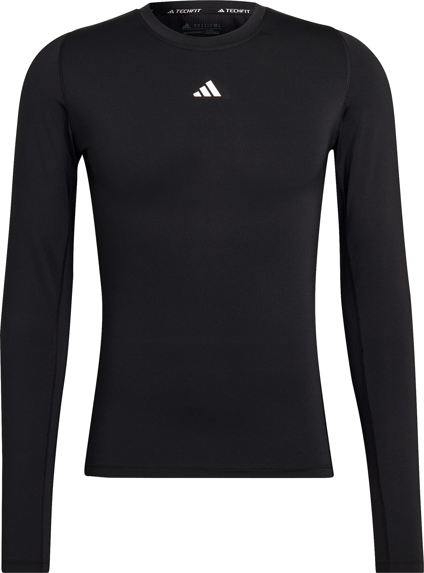 adidas Tech Fit Long Sleeve Mens Training Top - Black - Image 4