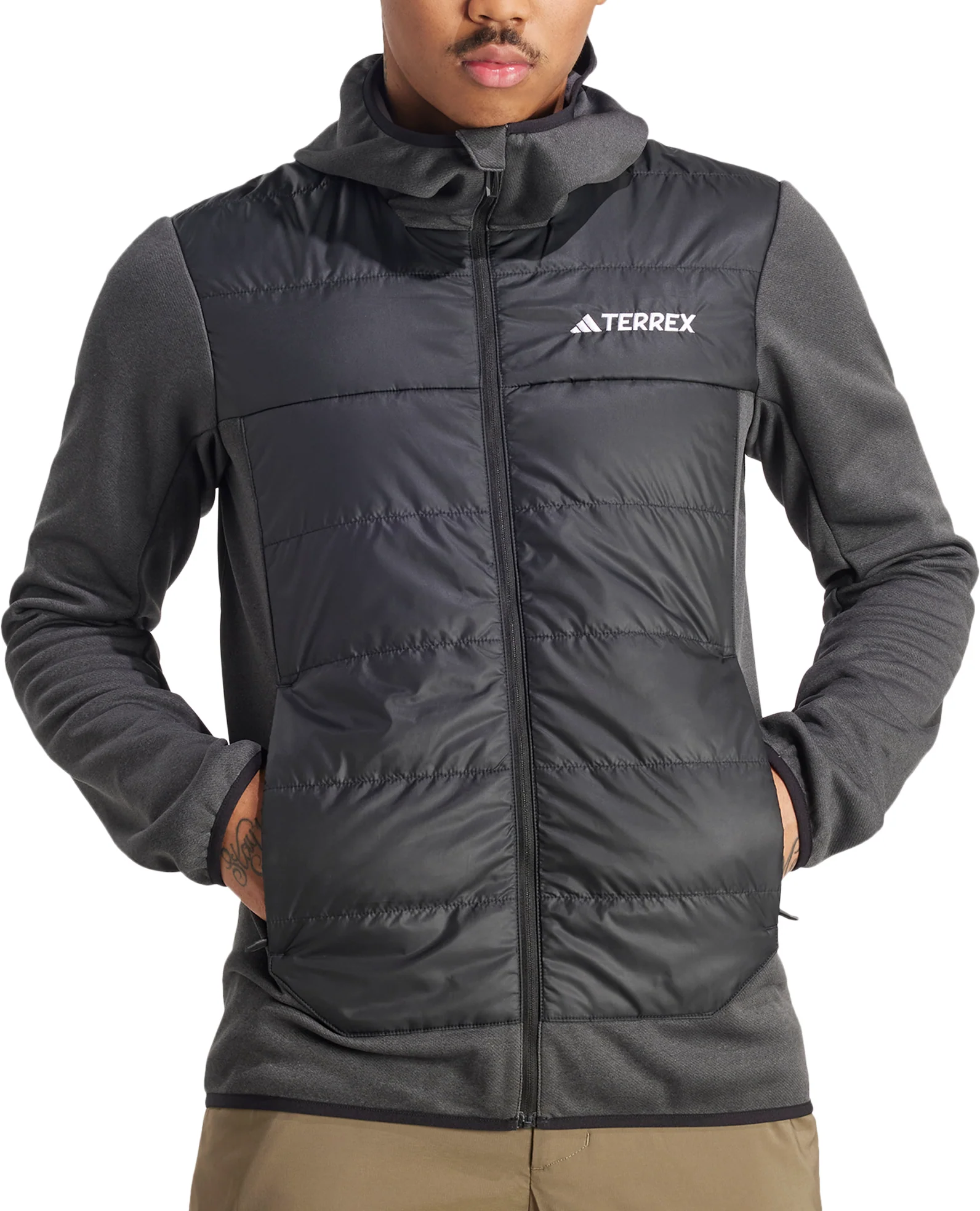 adidas Terrex Multi Hybrid Hooded Mens Insulated Jacket - Black