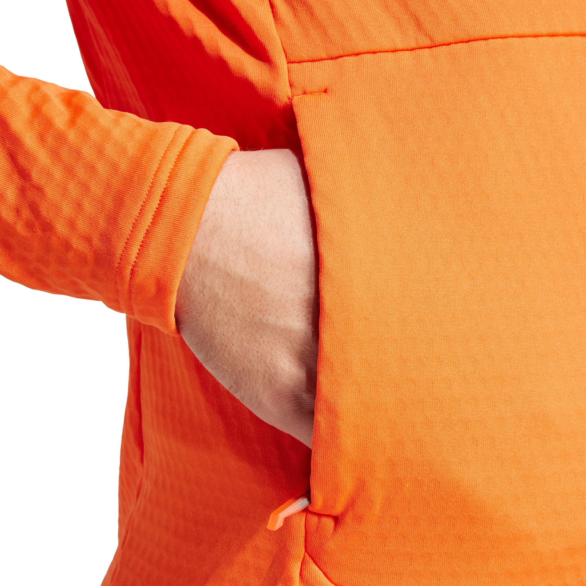 adidas Terrex Multi Light Full Zip Long Sleeve Mens Walking Top - Orange - Image 4