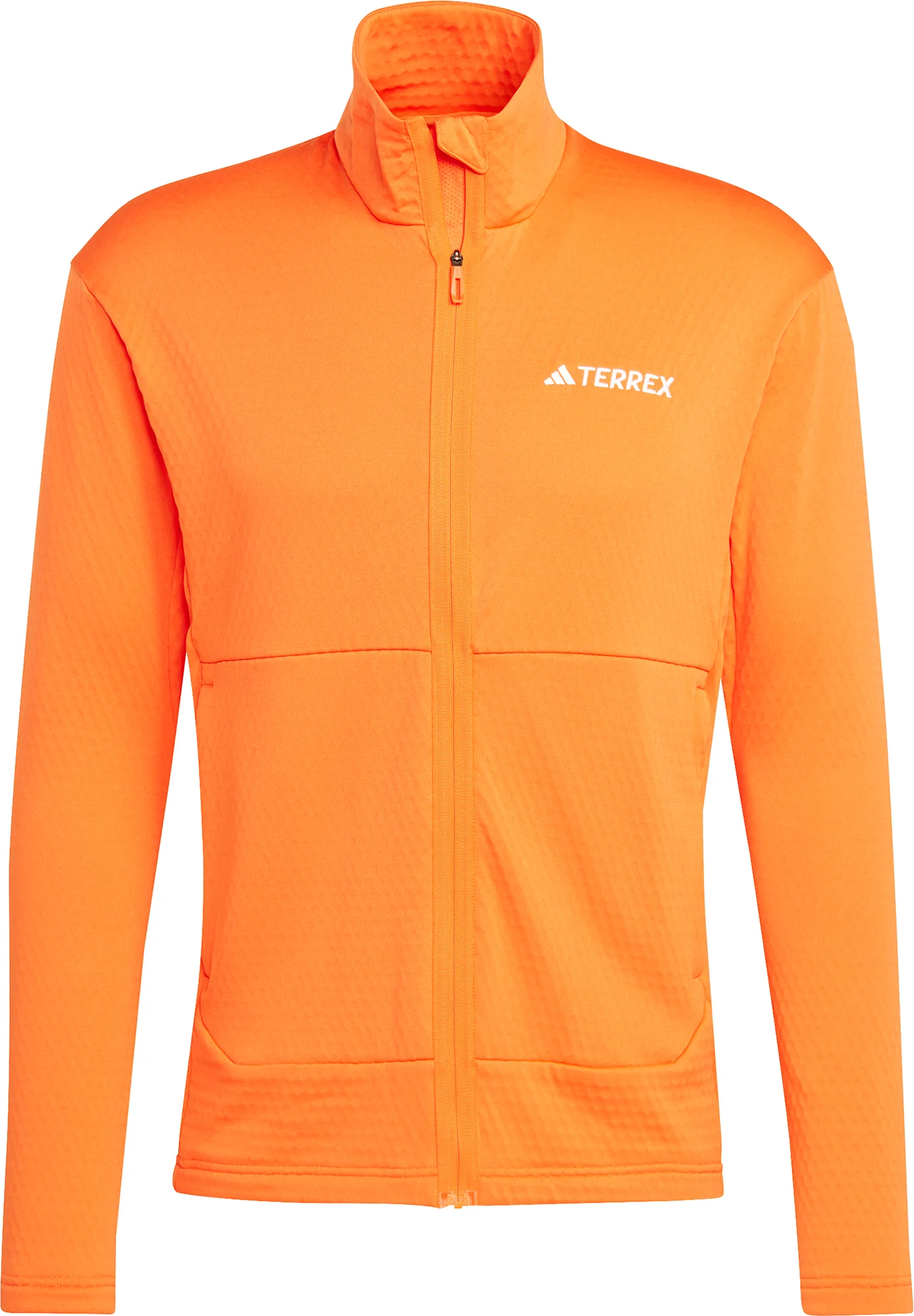adidas Terrex Multi Light Full Zip Long Sleeve Mens Walking Top - Orange - Image 7