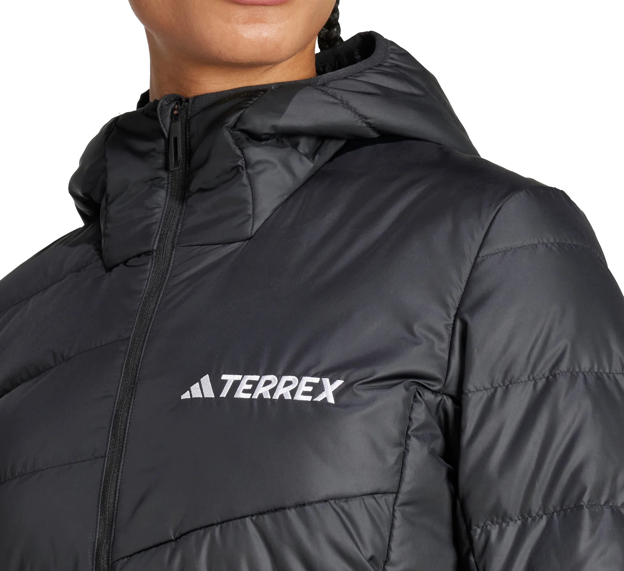 adidas Terrex Multi Light Hooded Womens Down Jacket - Black - Image 3