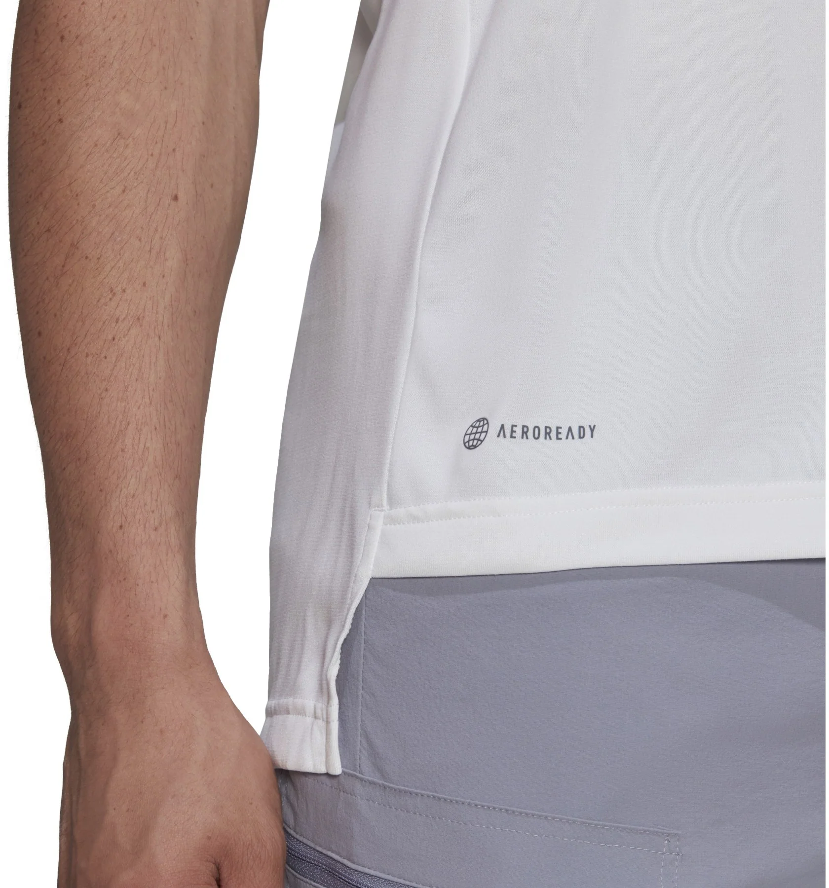 adidas Terrex Multi Sports Mens Short Sleeve Top - White - Image 3