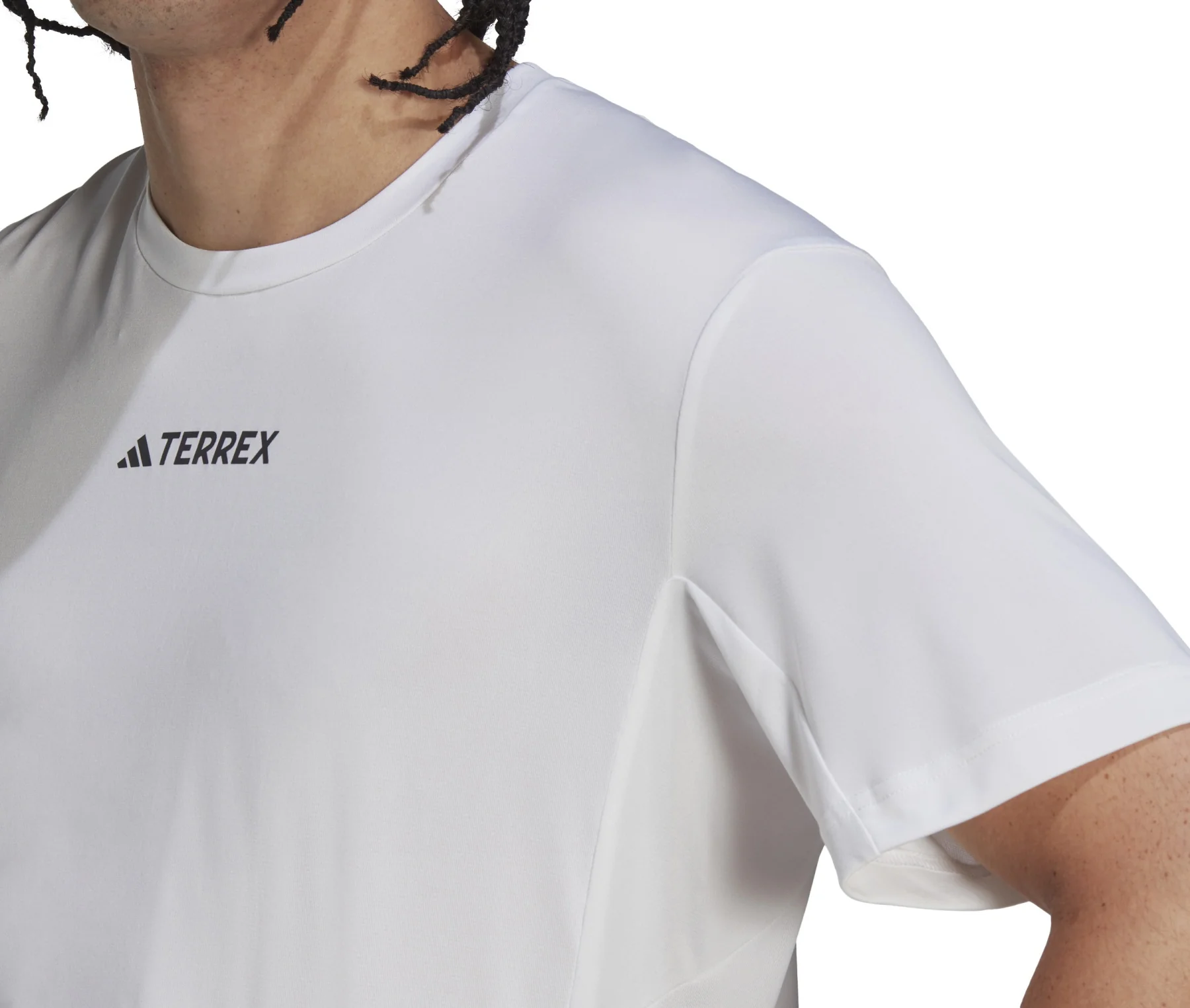 adidas Terrex Multi Sports Mens Short Sleeve Top - White - Image 4