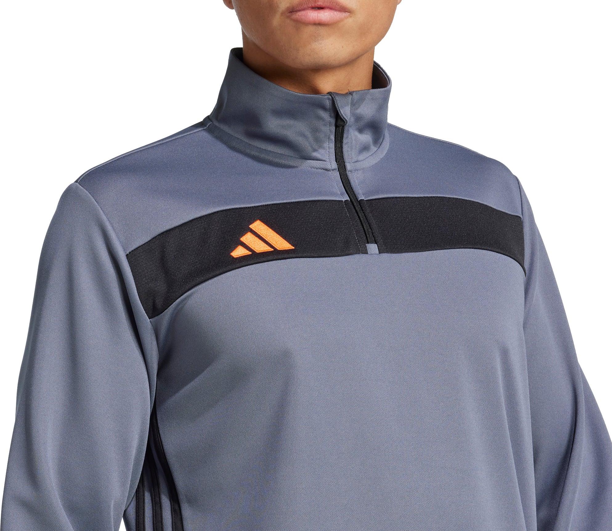 adidas Tiro 25 Essentials Half Zip Long Sleeve Mens Training Top - Grey - Image 3